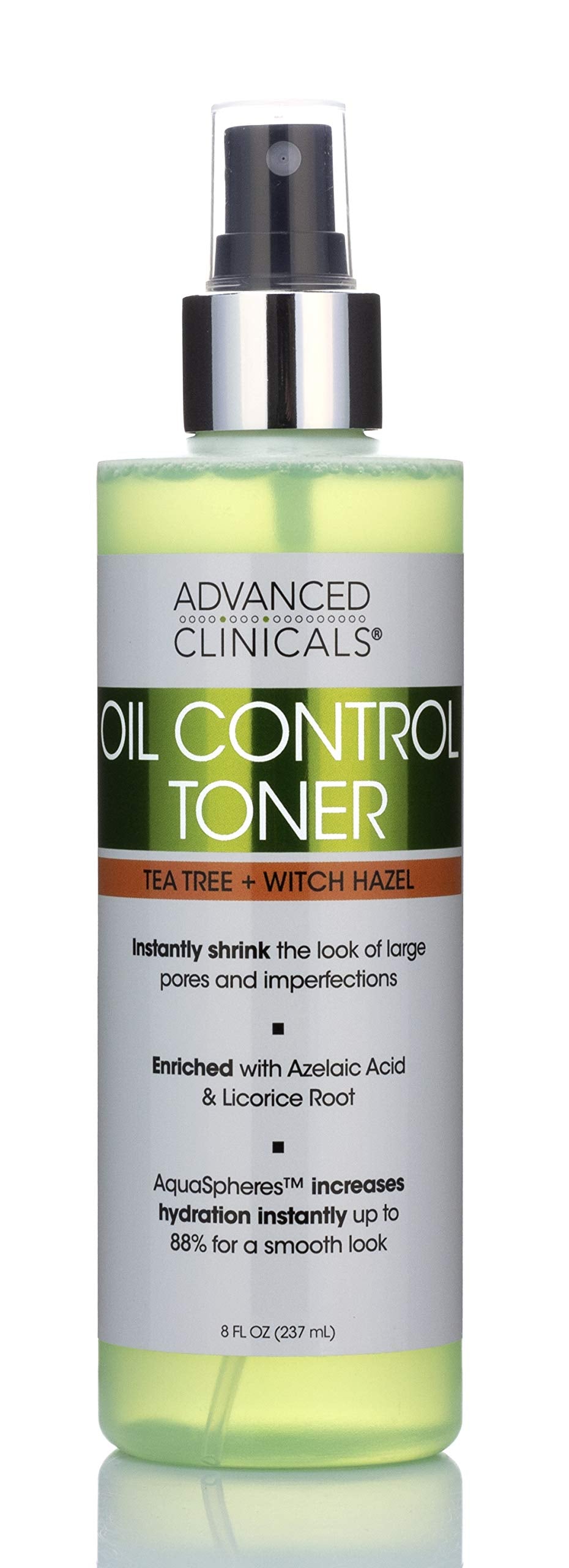 Advanced Clinicals Oil Control Purifying Facial Mist Toner. Hydrating, Non-Greasy Tea Tree Oil, Witch Hazel Toner W/Aloe Vera Face Mist Cleans Pores Beauty & Personal Care Advanced Clinicals