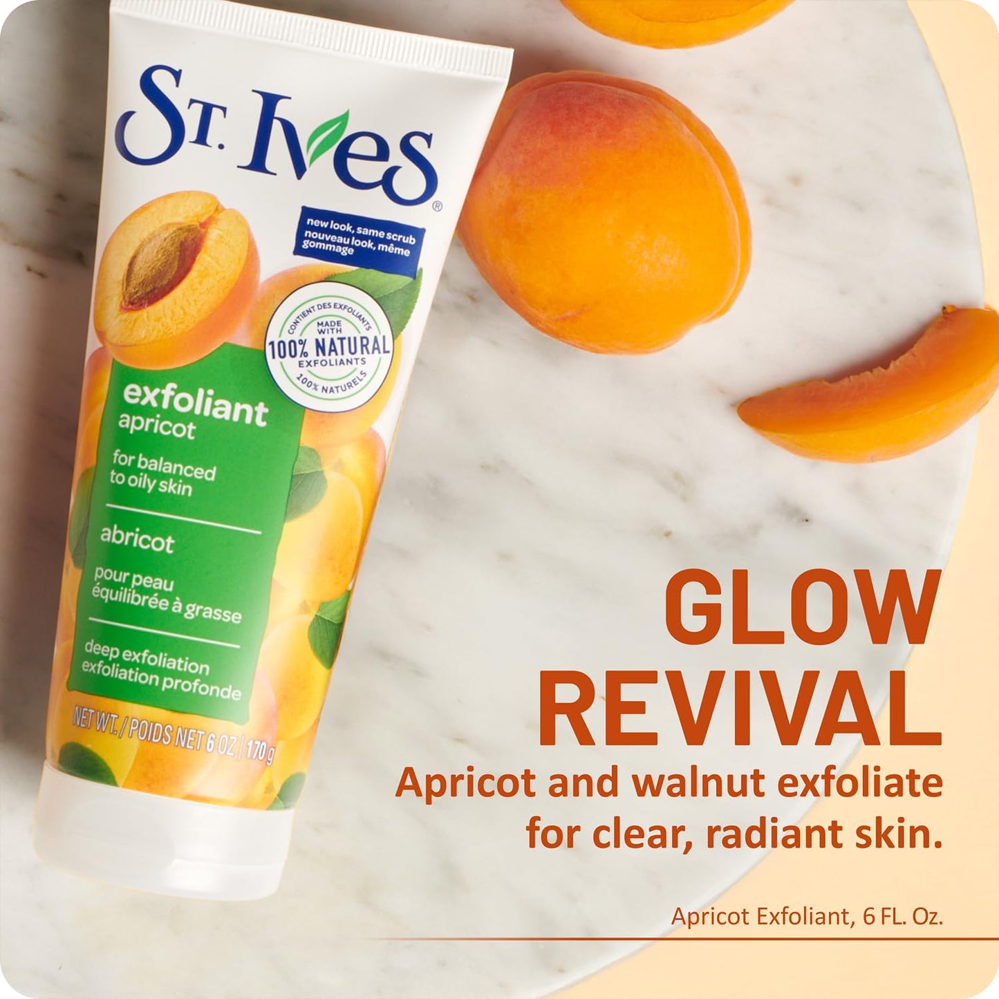 St. Ives Apricot Facial Scrub, Fresh Skin 5-Pack - Face Exfoliant for Balanced to Oily Skin, 6 Oz Ea Beauty & Personal Care St. Ives