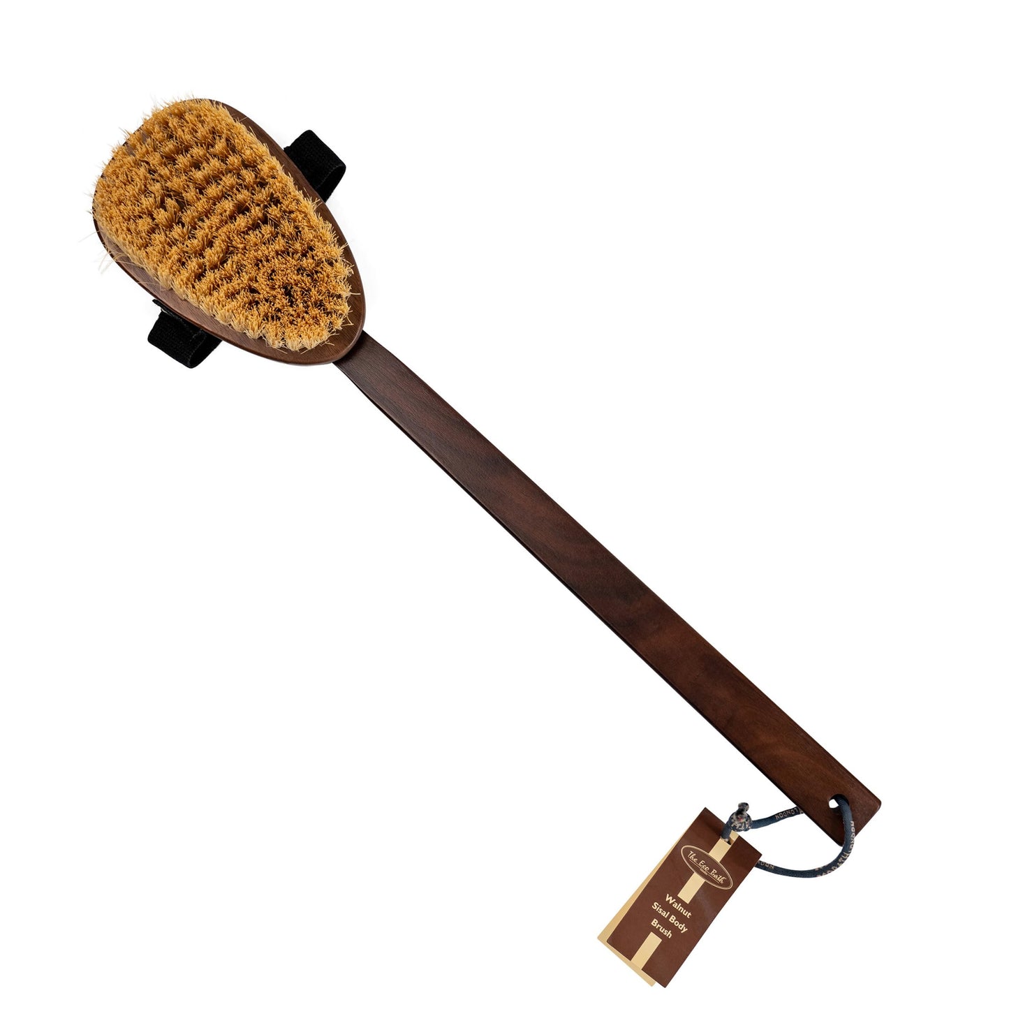 Eco Bath London Natural Sisal Walnut Wood Body Brush - Luxurious Dry Brushing Body Brush with Firm Bristles and Detachable Handle for Exfoliation Beauty and Personal Care Eco Bath London