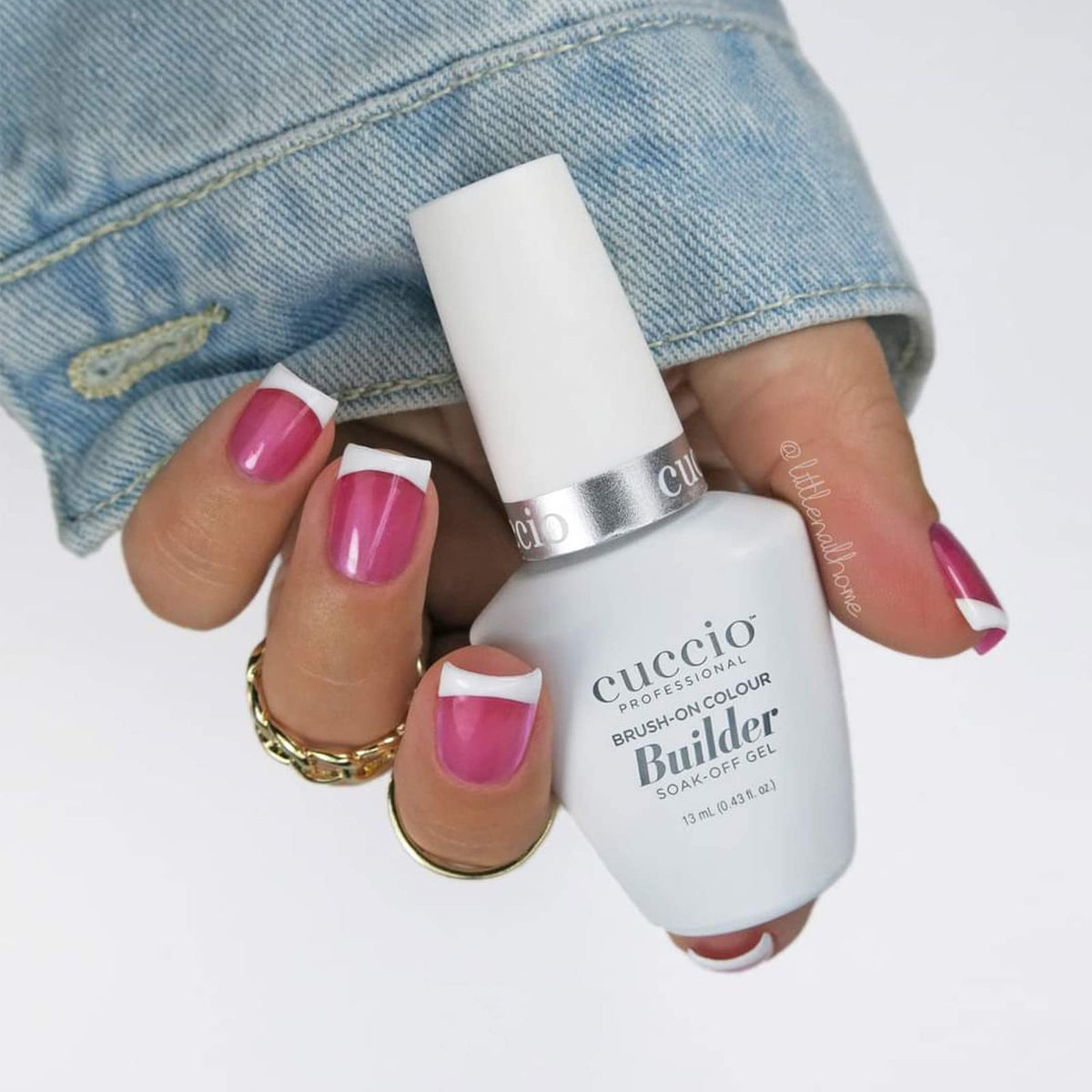 Cuccio Pro Brush-On Colour Builder Soak Off Gel - LED and UV Self-Leveling Lightweight Formula - Camouflages Re-Growth and Corrects Uneven Nail Beds
