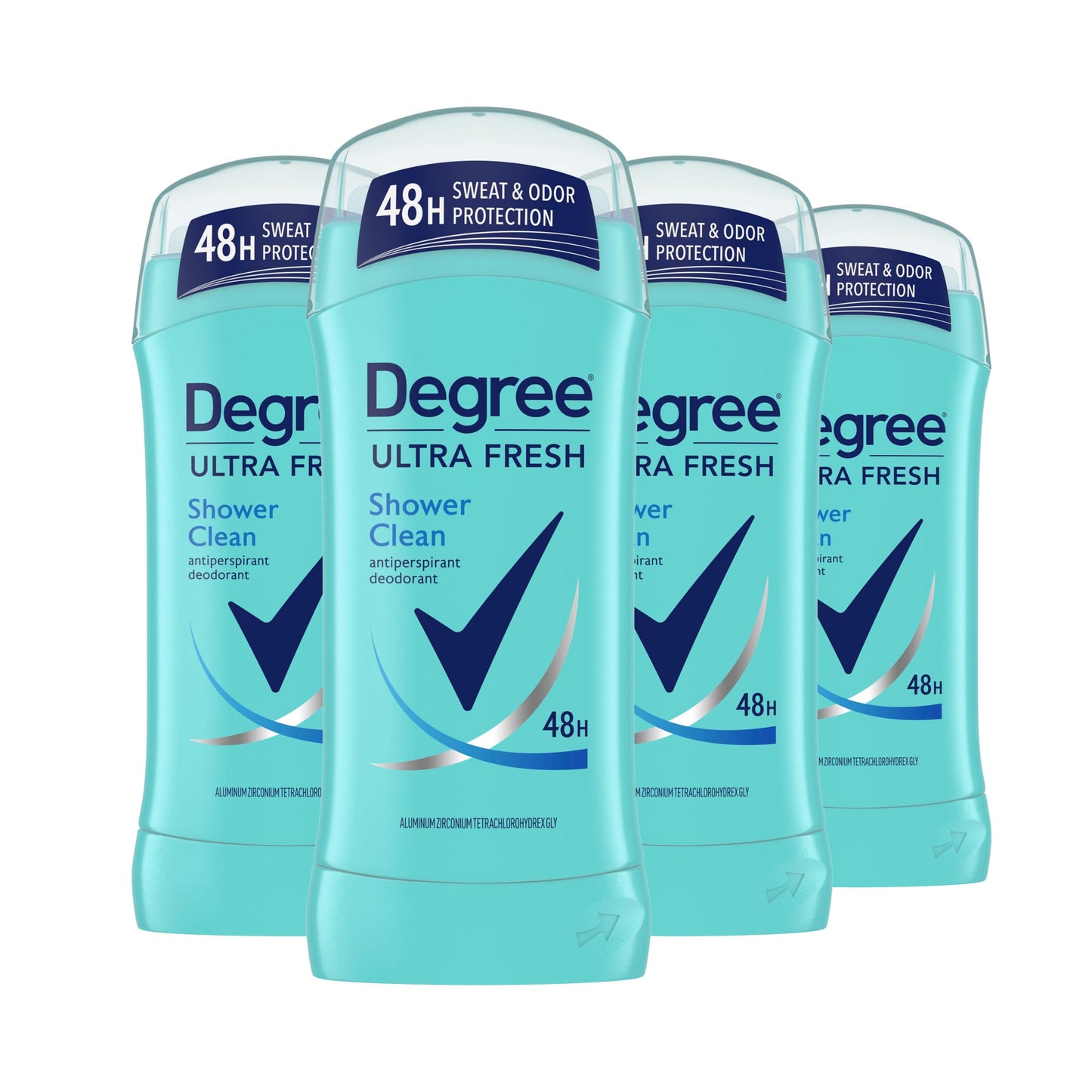 Degree Ultra Fresh Antiperspirant Deodorant Stick Shower Clean Pack of 4 for 48H Sweat and Odor Protection for Women, 2.6 oz Beauty and Personal Care Degree