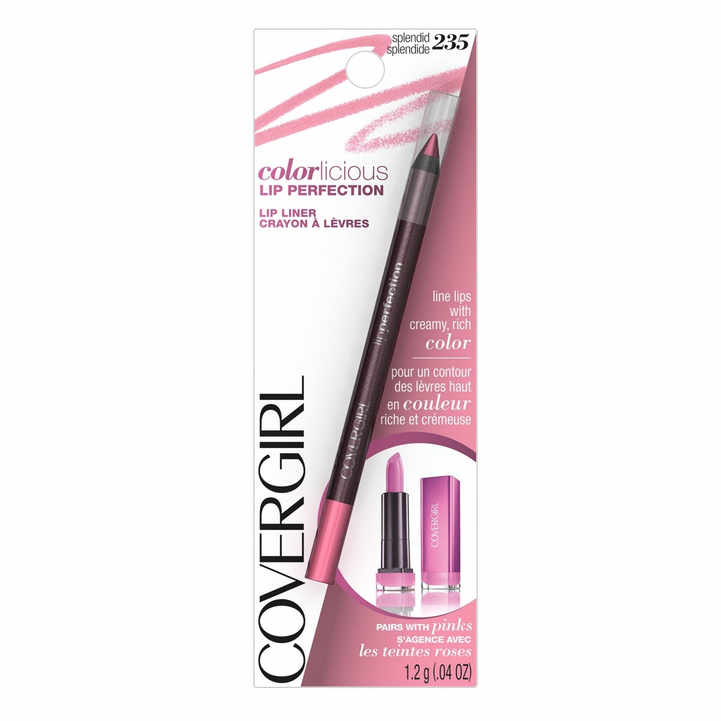 COVERGIRL Colorlicious Lip Perfection Lip Liner Splendid, .04 oz (packaging may vary) Beauty & Personal Care COVERGIRL