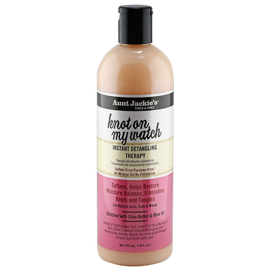 Aunt Jackie's Curls and Coils Knot On My Watch Instant Hair Detangling Therapy for Natural Curls, Coils and Waves, Enriched with shea Butter, 16 oz Beauty & Personal Care Aunt Jackie's