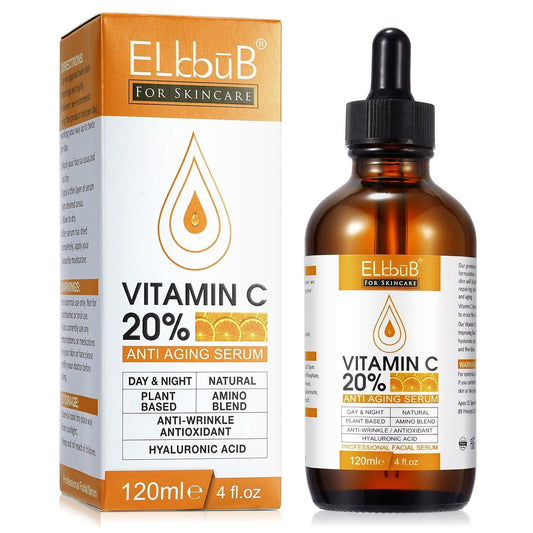 Premium 20% Vitamin C Serum For Face with Hyaluronic Acid, Retinol & Amino Acids - Boost Skin Collagen,Hydrate & Plump Skin, Anti Aging & Wrinkle Beauty and Personal Care ELBBUB Default Title