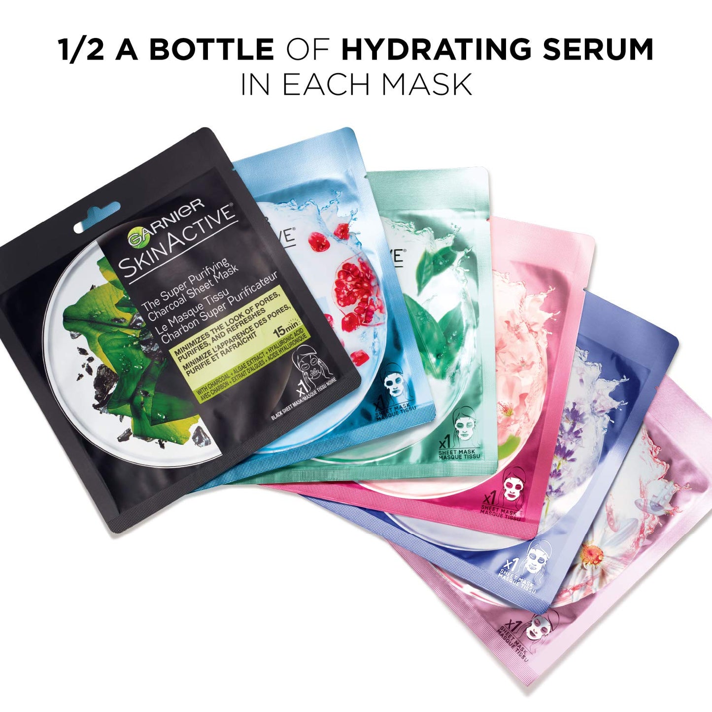 Garnier SkinActive Super Hydrating Sheet Mask, Hydrating, The Super Hydrating 6 Count Beauty & Personal Care Garnier