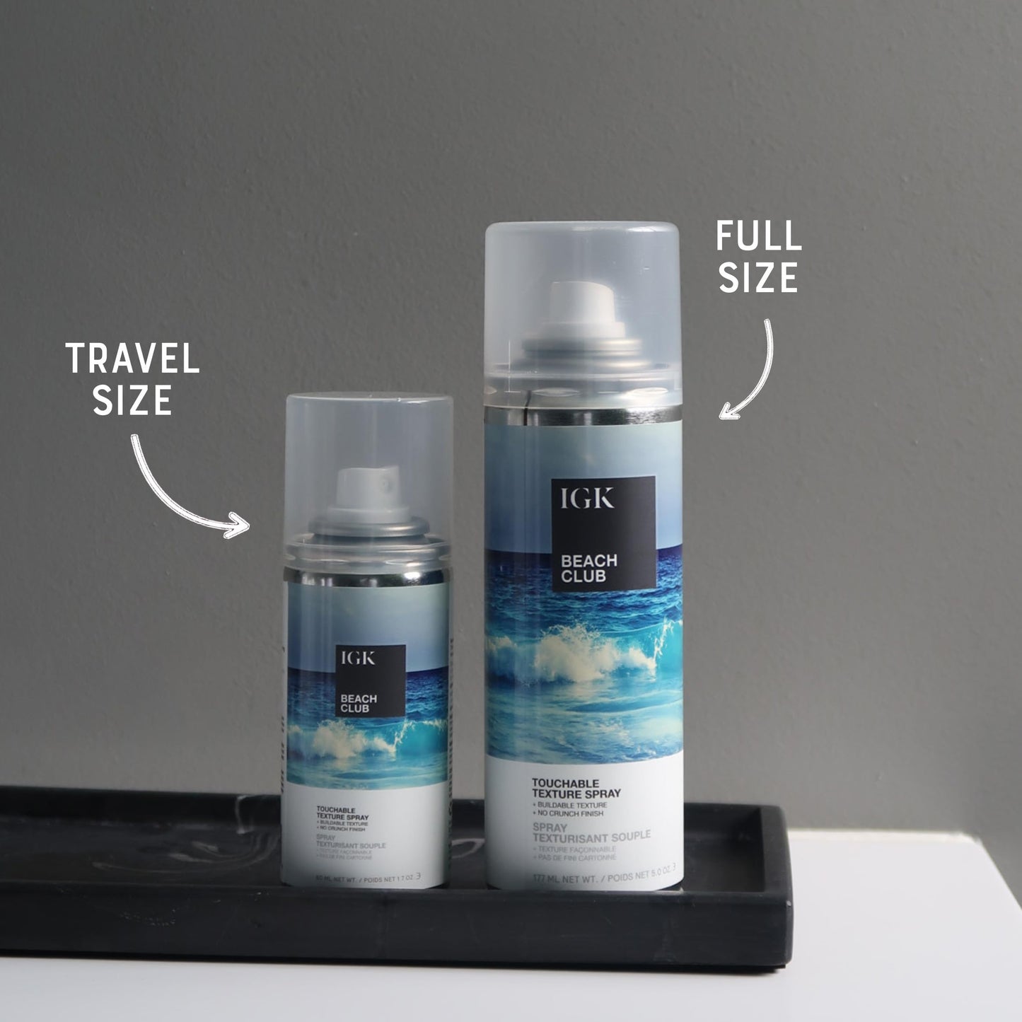 IGK BEACH CLUB Touchable Texture Spray Travel Bundle | Hold + Volume + Lightweight | Vegan + Cruelty Free | (5 Oz + 1.7 Oz) Beauty & Personal Care IGK