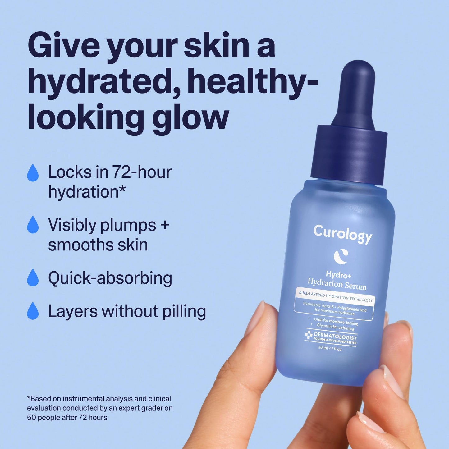 Curology Hydration Serum, Hyaluronic Acid-5 Complex Face Serum, Visibly Plumping, Smoothing, Hydrating Skin Care, 1 fl oz Beauty & Personal Care Curology
