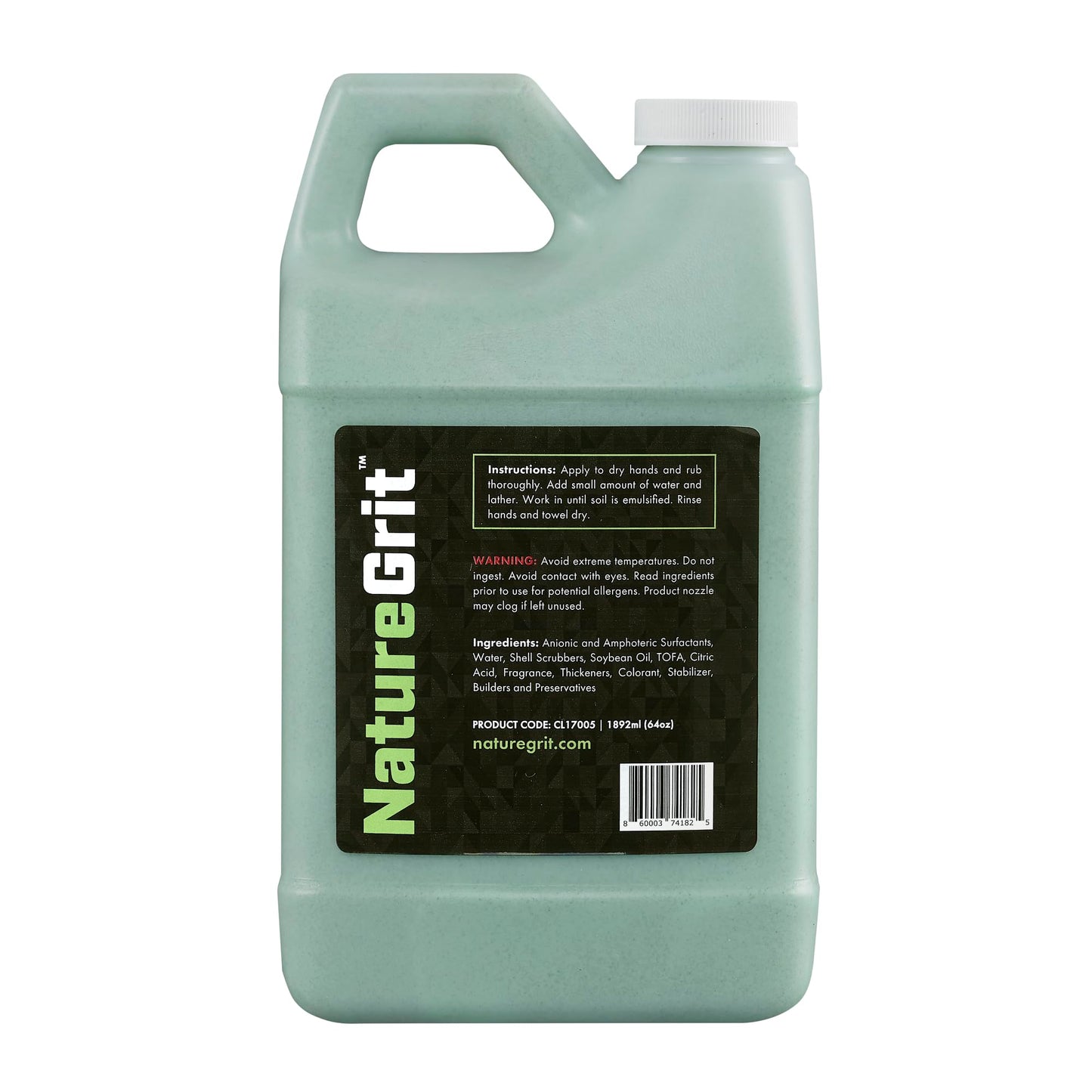 NatureGrit - Heavy Duty Industrial Hand Cleaner Pump-top - Walnut Shell Conditioners for Skin Protection for Auto Mechanics, Manufacturing, and Anyone Beauty & Personal Care NatureGrit