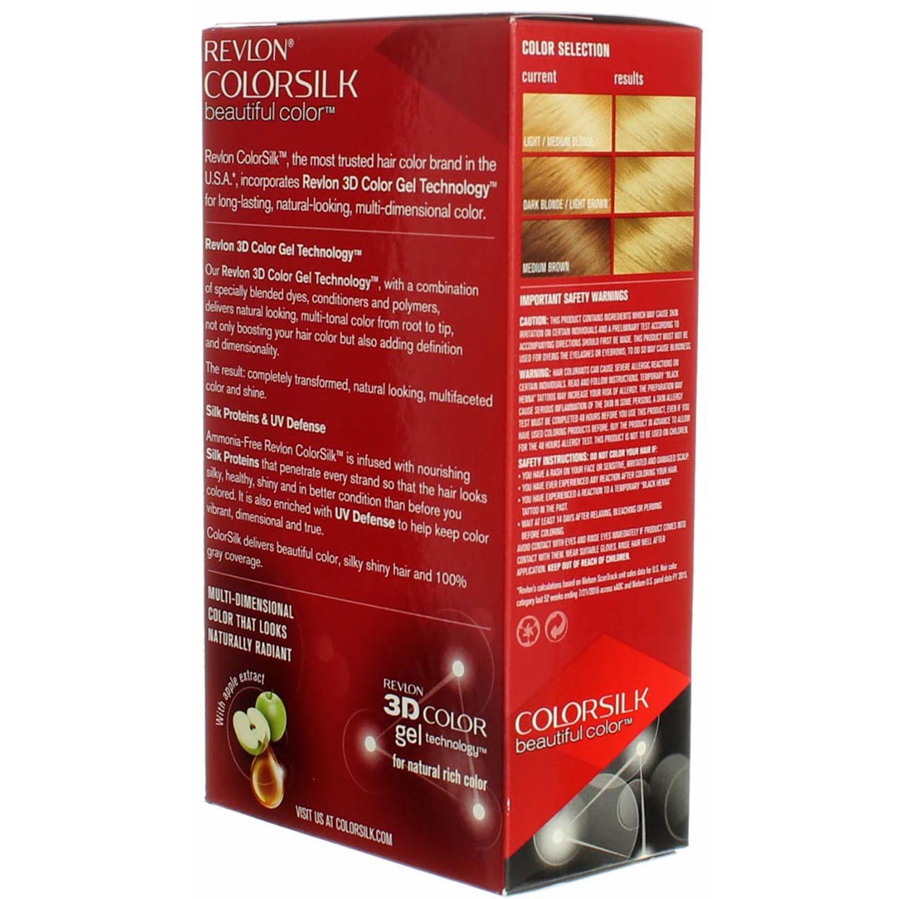 Revlon Colorsilk Beautiful Haircolor, Ammonia-free, Permanent Haircolor (Pack of 4) (#74 Medium Blonde) Beauty & Personal Care REVLON
