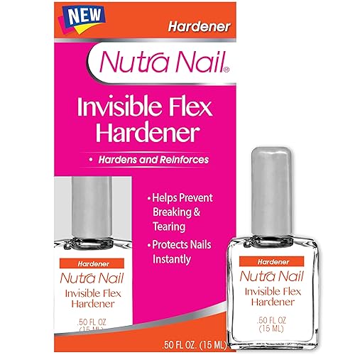Nutra Nail Invisible Flex Hardener - Instant Protective & Restorative Clear Gel Top Coat Shield for Brittle, Damaged Nails - 0.5 Fl Oz Beauty & Personal Care Nutra Nail