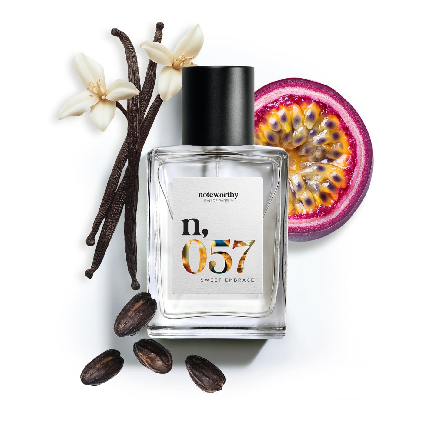 Noteworthy n,057 Sweet Embrace Eau De Parfum - Vanilla, Passionfruit, Tonka Bean | Sophisticated, Warm Fragrance for Any Occasion | Long-lasting Beauty & Personal Care Noteworthy