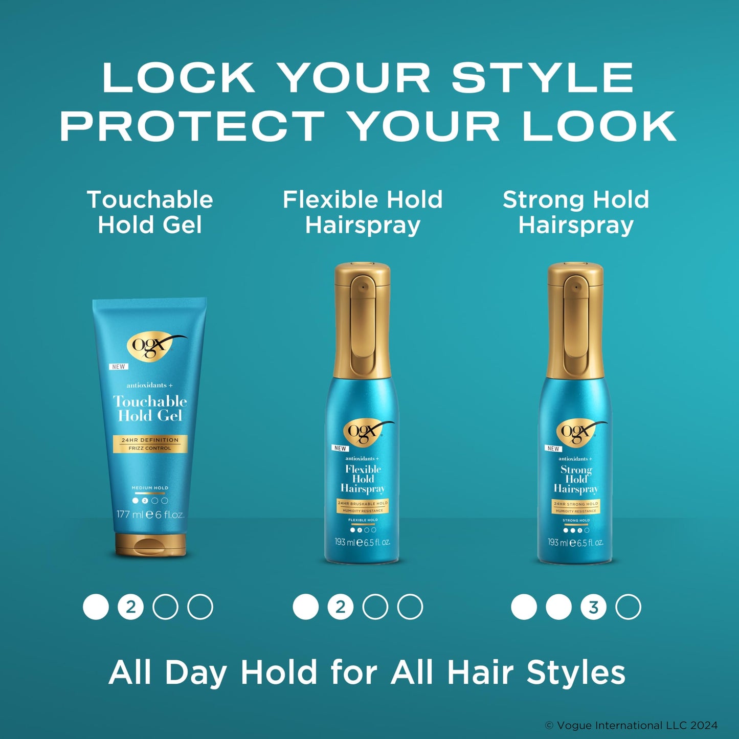 OGX Antioxidants + Strong Hold Hairspray, Anti Humidity Hairspray for 24 Hour Hold & Protection for Your Style, Hair Spray in a Continuous Mist Beauty & Personal Care OGX