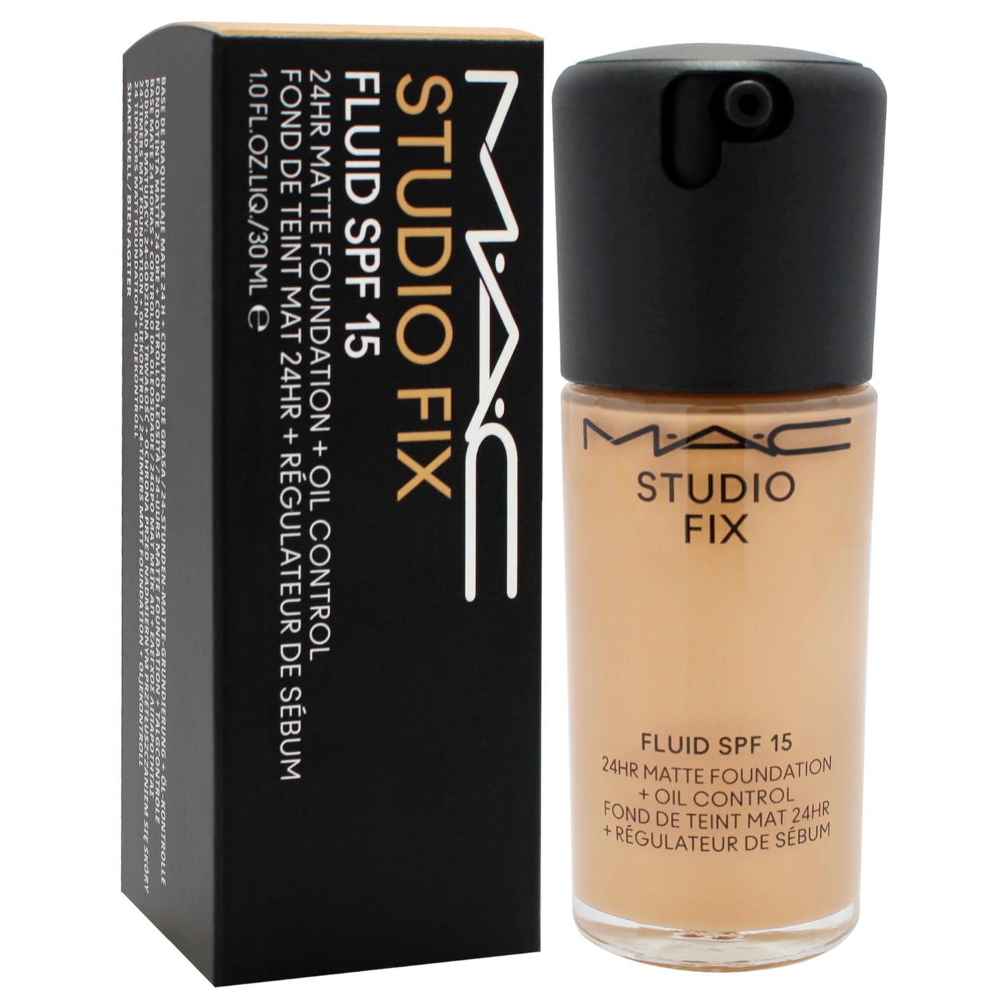 Studio Fix Fluid SPF 15 24Hr Matte Foundation Plus Oil Control - NC40 by MAC for Women - 1 oz Foundation Beauty & Personal Care MAC