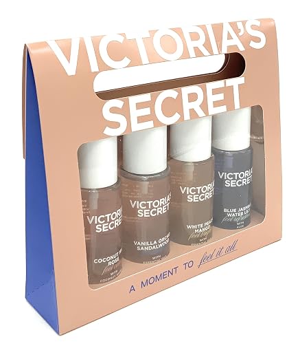 Victoria's Secret Best Of Hair & Body Mist, Set Include: Coconut Milk Rose, Vanilla Orchid Sandalwood, White Peach Mango, Blue Jasmine Water Lily 2.5 Beauty & Personal Care Victoria's Secret