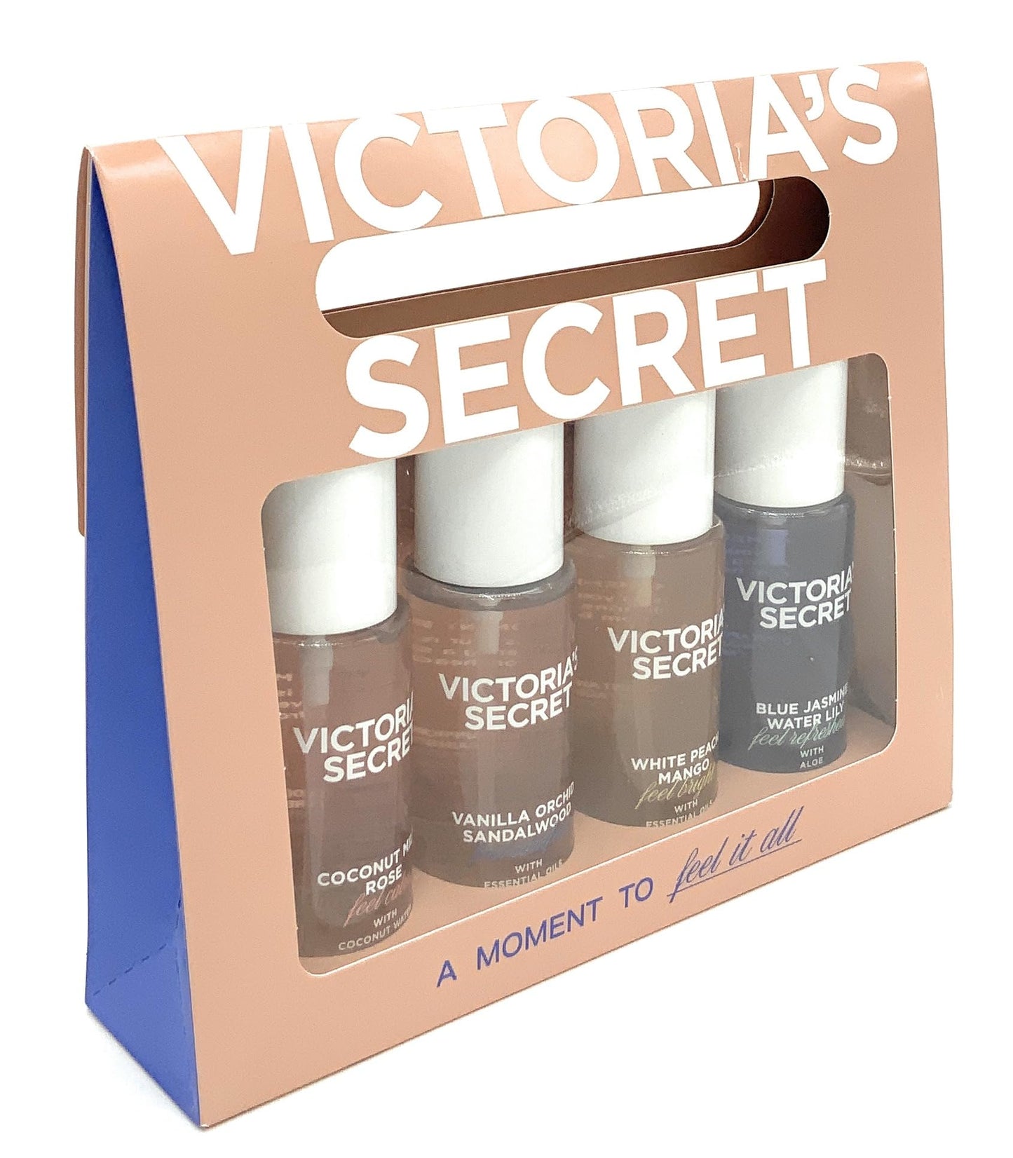 Victoria's Secret Best Of Hair & Body Mist, Set Include: Coconut Milk Rose, Vanilla Orchid Sandalwood, White Peach Mango, Blue Jasmine Water Lily 2.5 Beauty & Personal Care Victoria's Secret