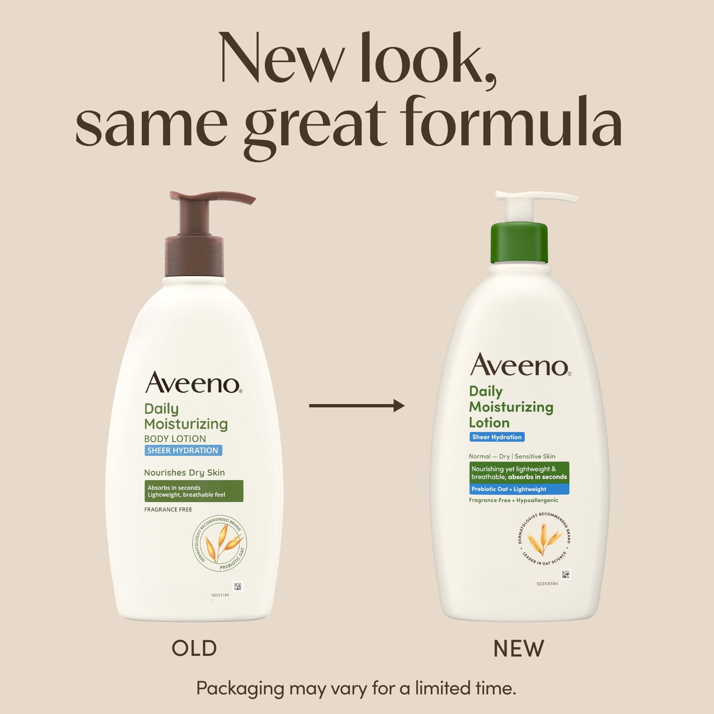 Aveeno Daily Moisturizing Sheer Hydration Fragrance-Free Lotion with Prebiotic Oat for Dry Skin, Lightweight, Non-Greasy and Fast-Absorbing Body Beauty & Personal Care Aveeno