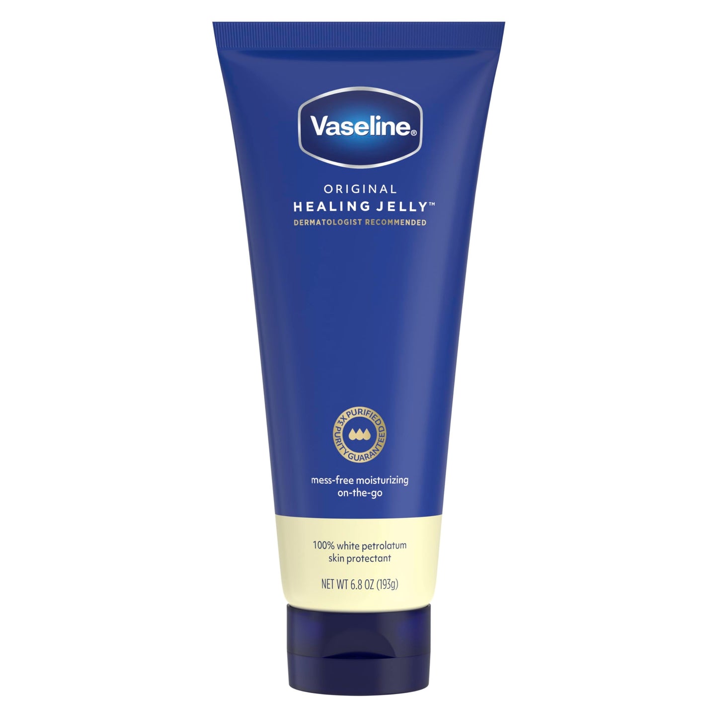 Vaseline Original Healing Jelly 100% White Petrolatum Skin Protectant 1 ct for Mess-Free Moisturizing On-the-Go, with 3x Purified Purity-Guaranteed Beauty & Personal Care Vaseline