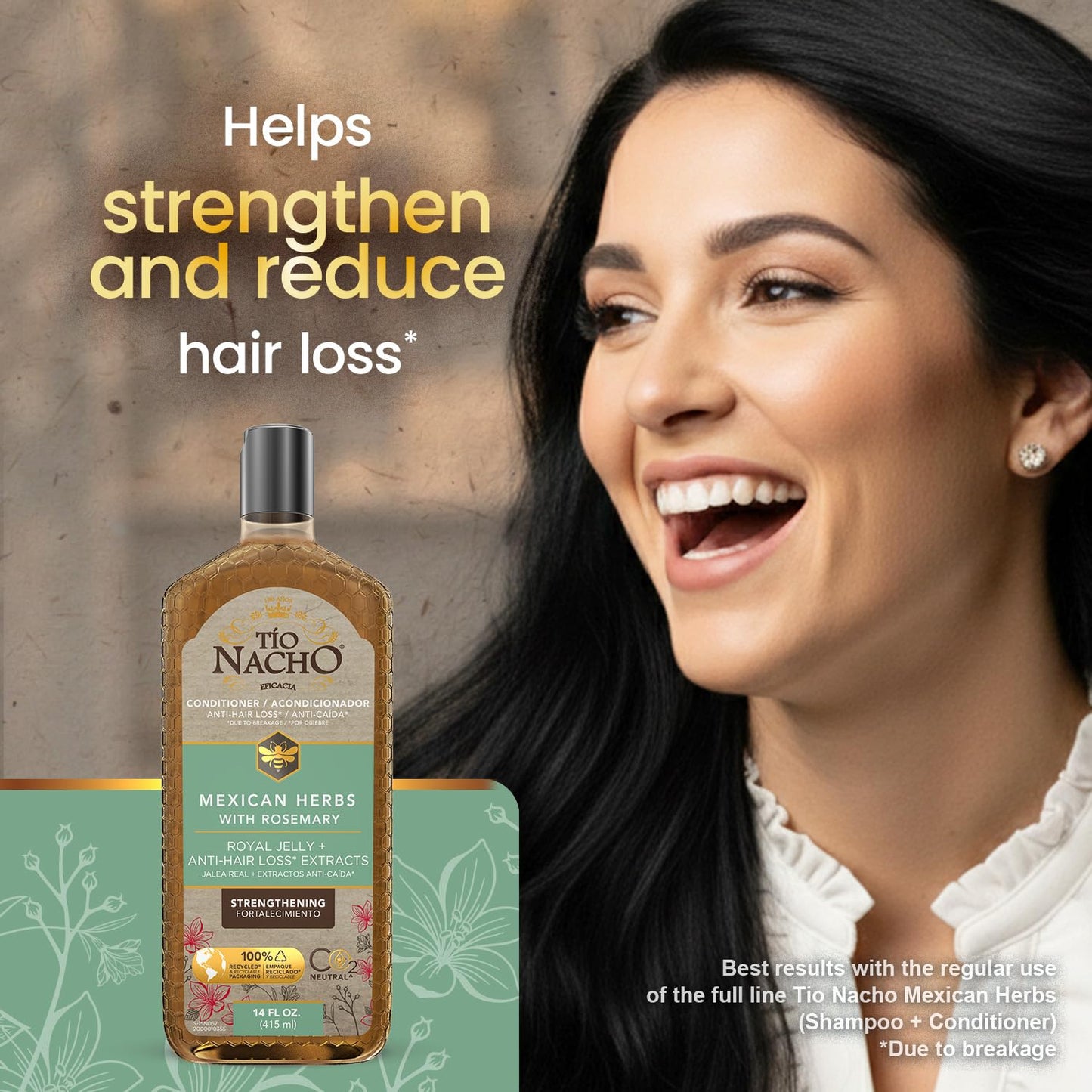 Tio Nacho Mexican Herb Hair Strengthening Conditioner with Royal Jelly, 14 Ounces, YELLOW (GEN1697) Beauty & Personal Care Tio Nacho