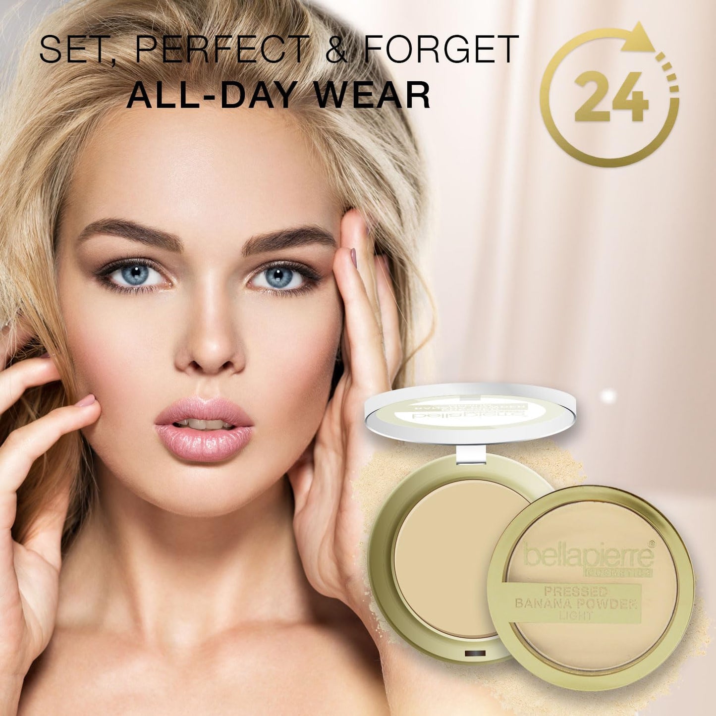 Bellapierre Pressed Banana Setting Powder - Compact Color-Correcting Banana Powder, Matte Translucent Finish, Under-Eye Brightening Baking Powder Beauty & Personal Care bellapierre