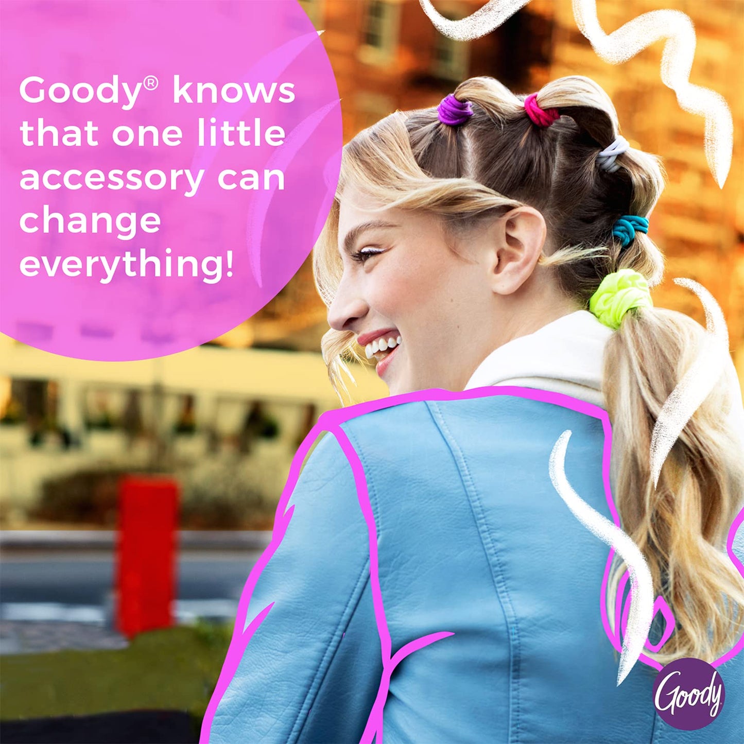 Goody Ouchless Hair Elastics - No Pull, No Breakage, Tangle-Free Hold for Thick, Curly, Coily & Textured Hair - 30 Count, Black, Long-Lasting Ponytail Beauty and Personal Care GOODY