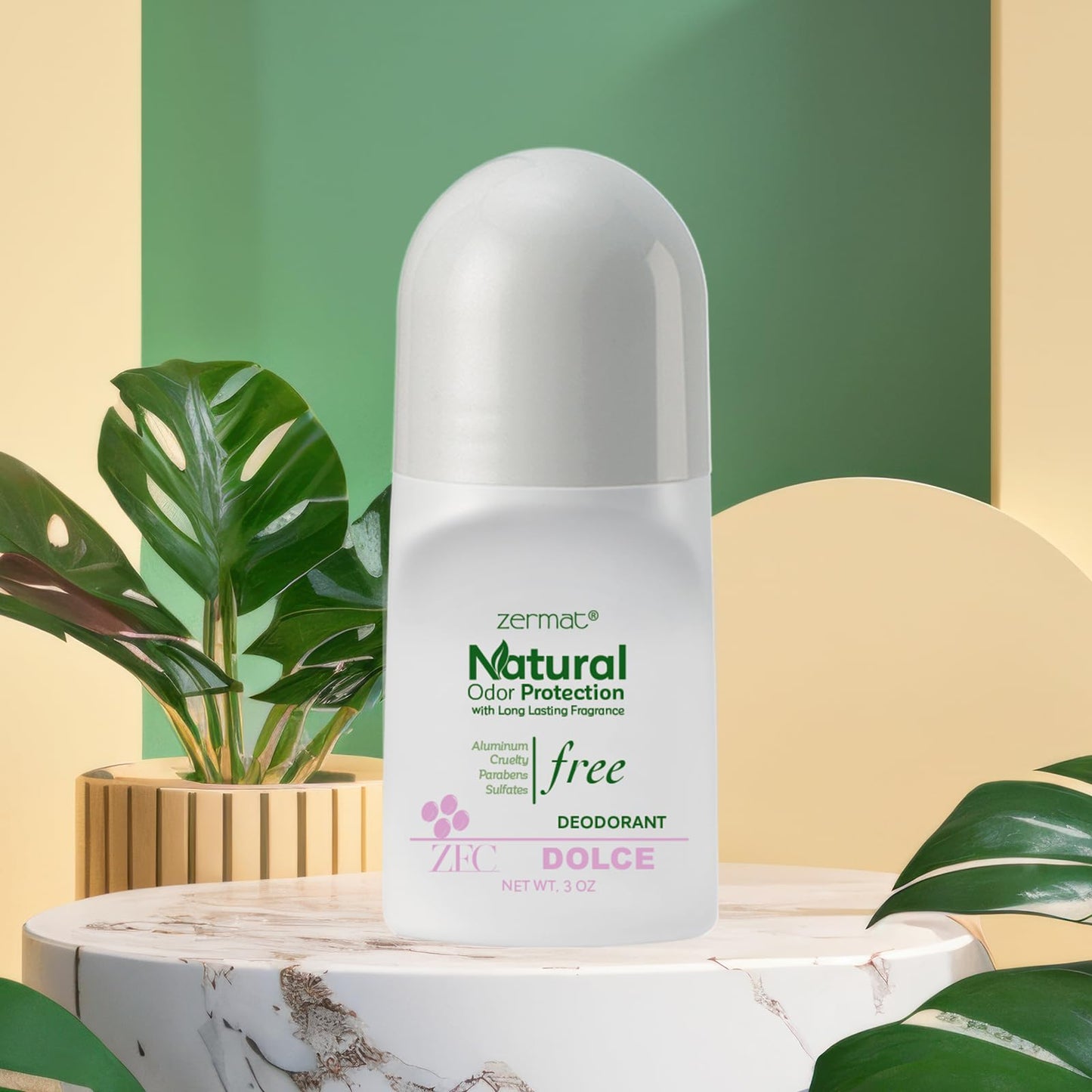 Zermat Distinzion Dolce, Natural Roll-On Deodorant, 3 Oz. Beauty and Personal Care Zermat