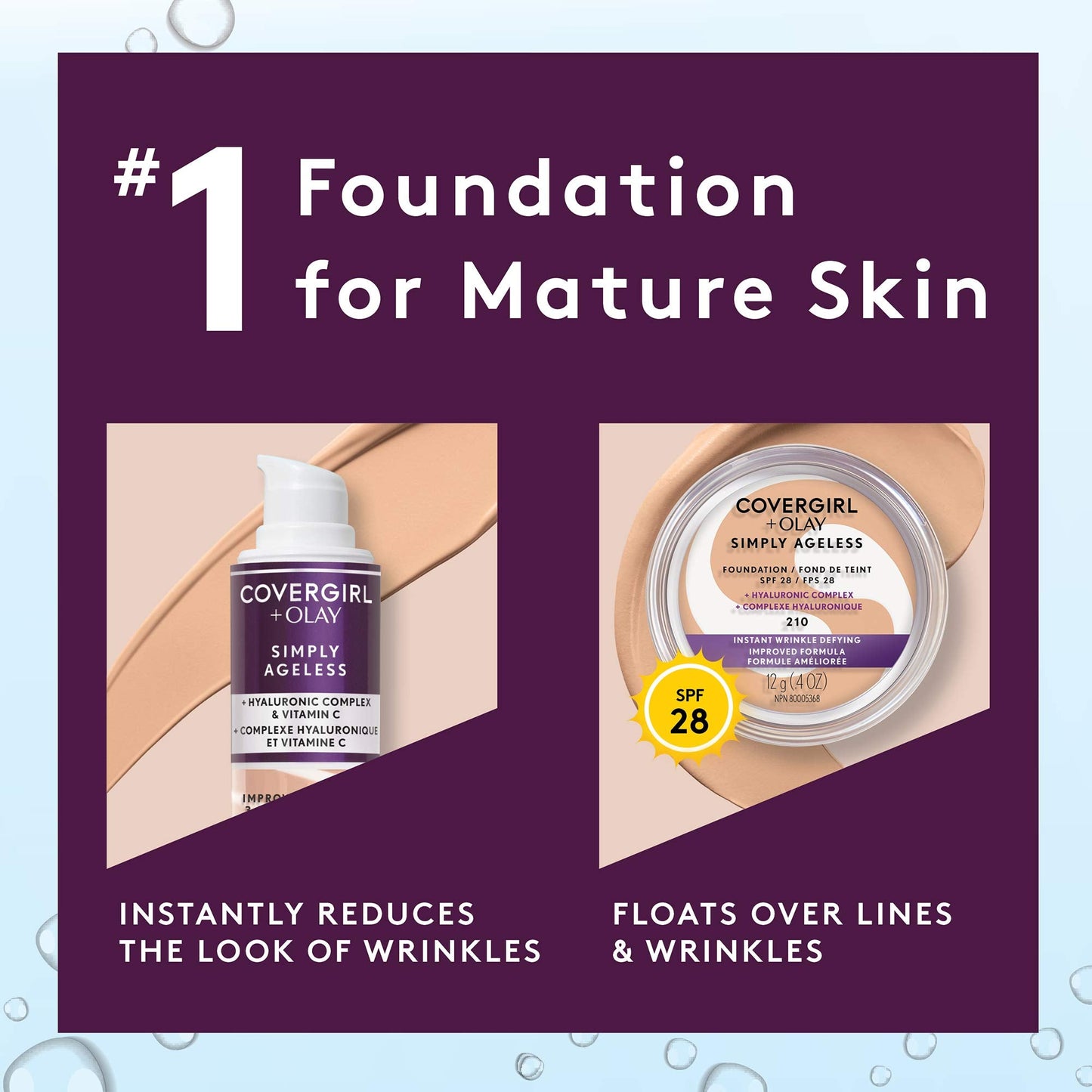 CoverGirl Face Products CoverGirl & Olay Simply Ageless Foundation, Classic Beige 230, 0.40-Ounce Package Beauty & Personal Care COVERGIRL