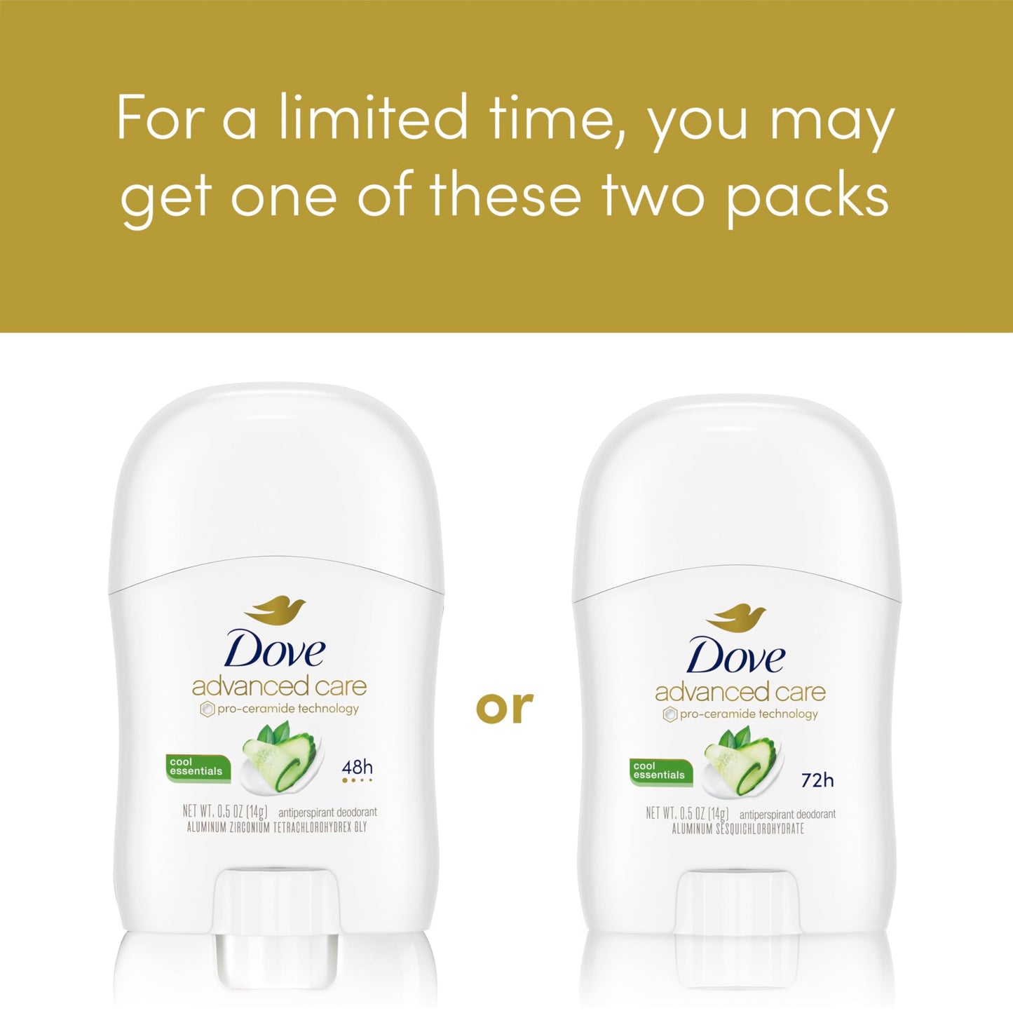 Dove Advanced Care Antiperspirant Deodorant Stick Cool Essentials for helping your skin barrier repair after shaving 72h odor control and all-day Beauty and Personal Care Dove