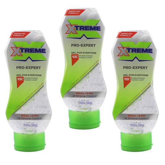 Xtreme Pro-Expert Clear Styling Hair Gel, 17.63 Oz, Pack of 3 Beauty & Personal Care Xtreme
