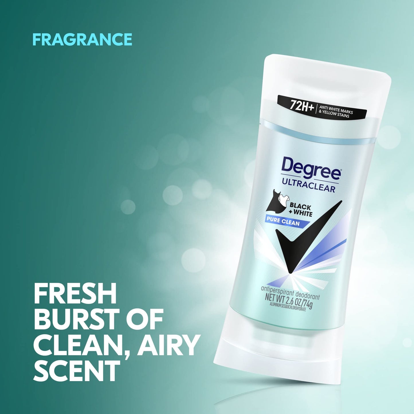Degree UltraClear Black+White Pure Clean Antiperspirant Deodorant Stick, 2.6 oz (Pack of 2) Beauty and Personal Care Degree