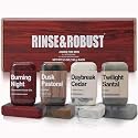 Rinse & Robust Bar Soap for Men - 4Pcs Exfoliating & Moisturizing 4-in-1 Cleansing Bar Set for Face, Body, Hands & Shave | All Skin Types | Luxury Beauty & Personal Care Rinse & Robust