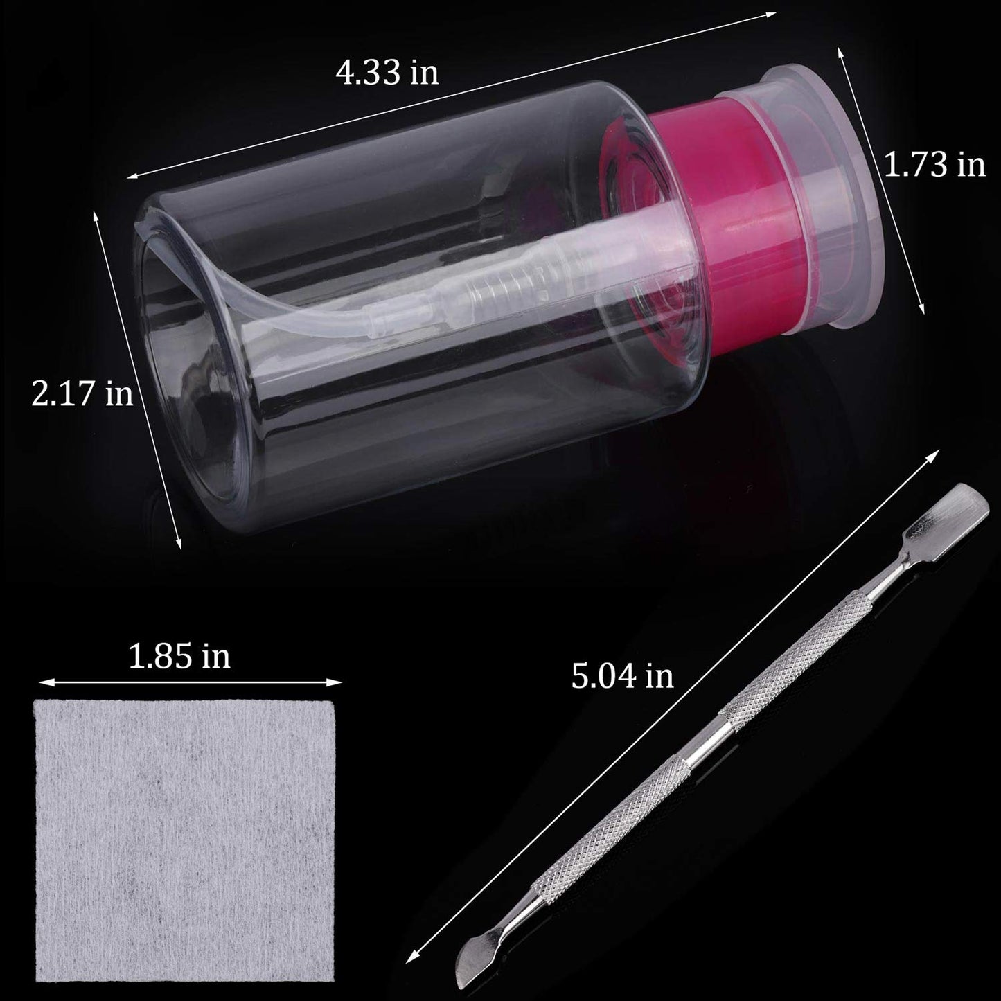 960 pcs Lint Free Nail Wipes Cotton Pads Remover to Soak Off Acrylic Gel Nail Polish with Pumb Bottle Dispenser and 1 Cuticle Pusher Tbestmax Beauty & Personal Care Tbestmax