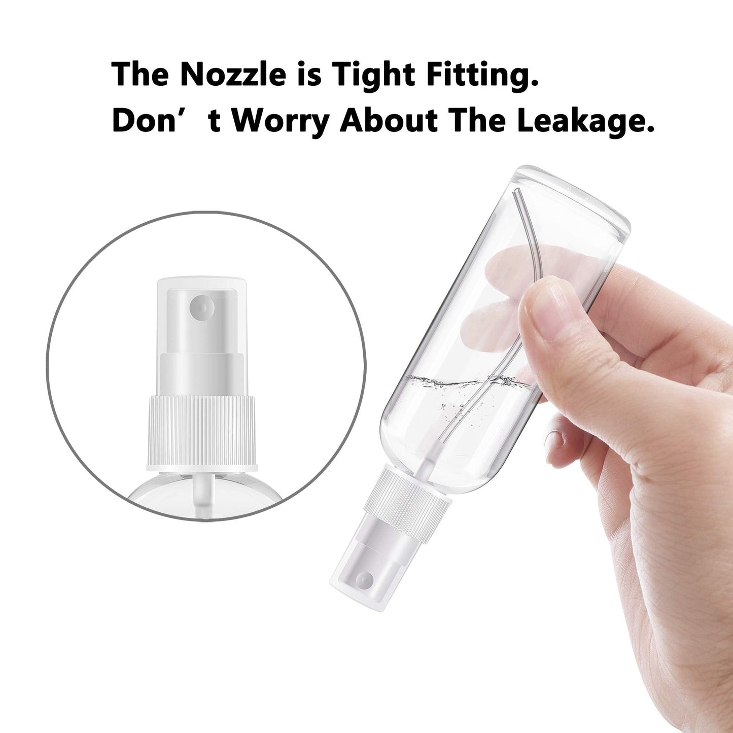 ZEROFIRE 4 Pack Spray Bottles 1oz Clear Plastic Empty Refillable Mini Spritzer for Travel, Cleaning, Gardening, Skin Care Atomizer for Essential Oils Beauty and Personal Care ZEROFIRE