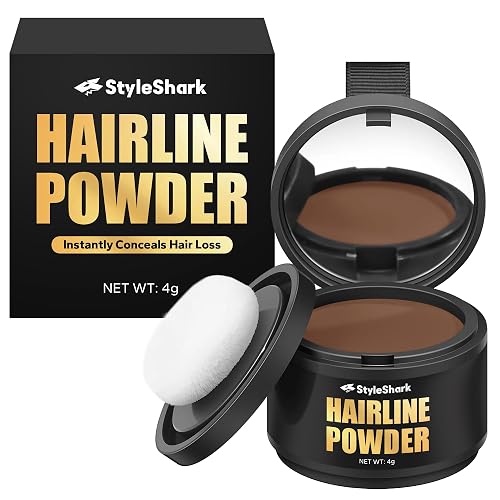 StyleShark Hairline Powder - Sweatproof Root Touch Up and Hair Thinning Cover Up for Women and Men (Auburn) Beauty & Personal Care StyleShark