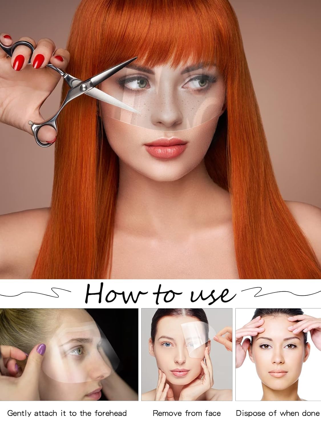LWBTOSEE Clear Disposable Face Shield, for Shower Haircut Hairspray and Eyelash Extensions Eye Eyebrow Eyelid Surgery Aftercare (100 PCS) Beauty & Personal Care LWBTOSEE
