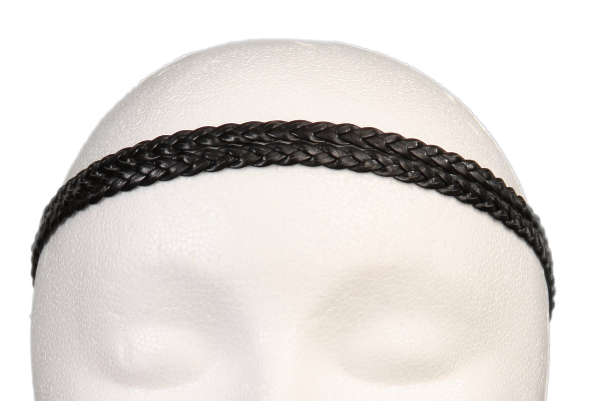 Caravan Headband, 2 Braid Stretch, Black