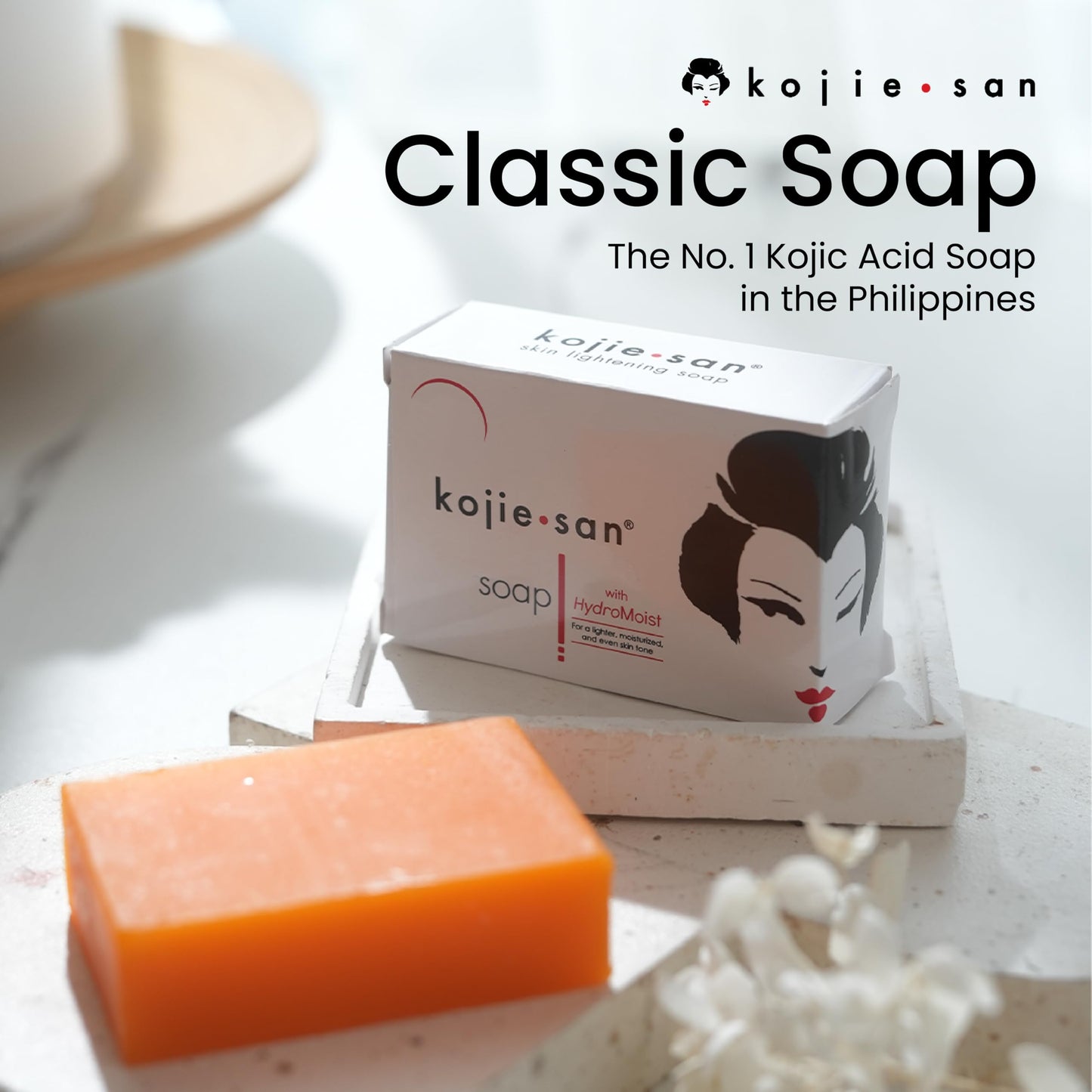 Kojie San Original Kojic Acid Soap that Reduces Dark Spots, Hyperpigmentation, & Scars with Exfoliating Soap Net Included - 65g x 3 Bars Beauty & Personal Care Kojie San