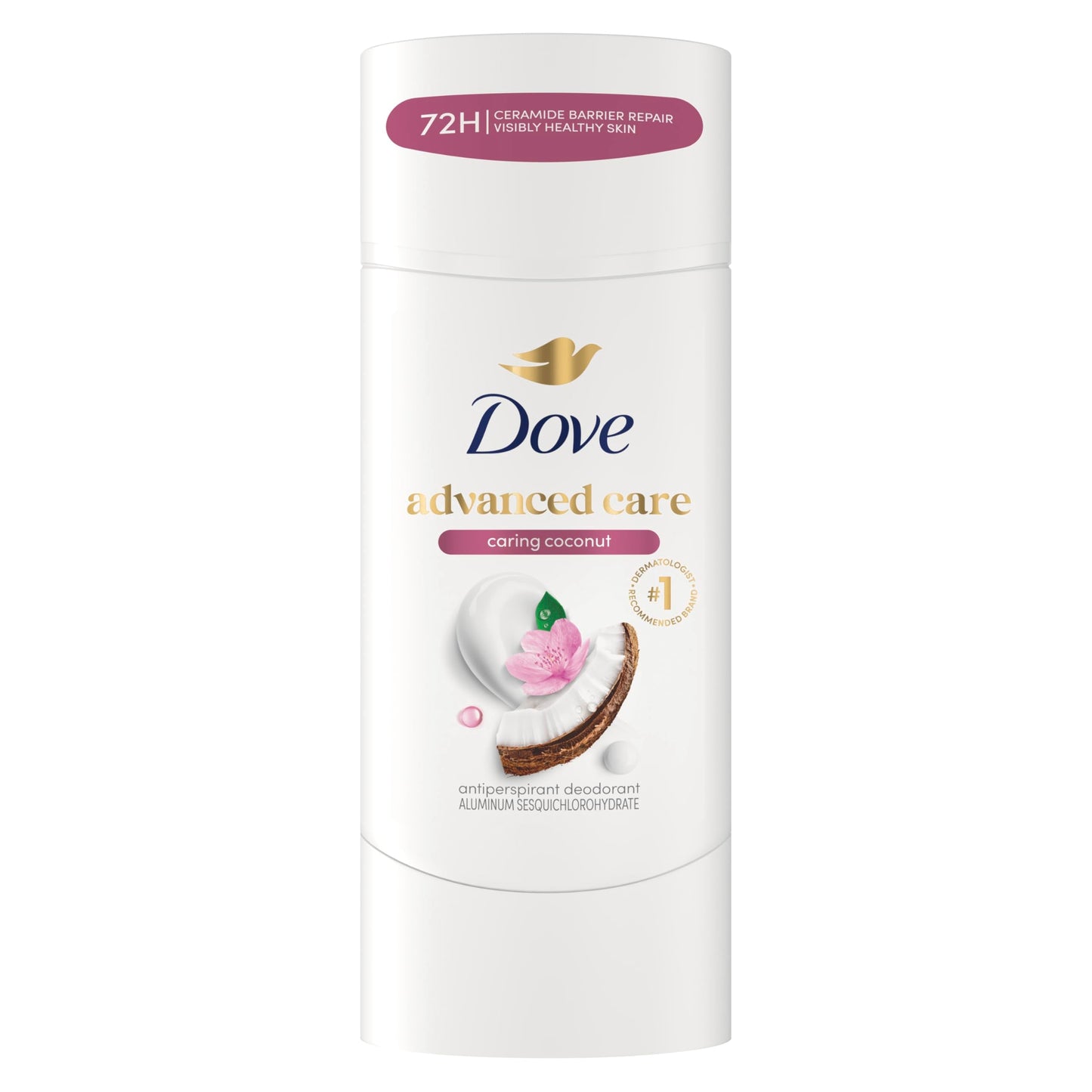 Dove Advanced Care Antiperspirant Deodorant Stick Caring Coconut for Helping Repair Skin Barrier After Shaving, with 72-Hour Sweat & Odor Protection Beauty and Personal Care Dove