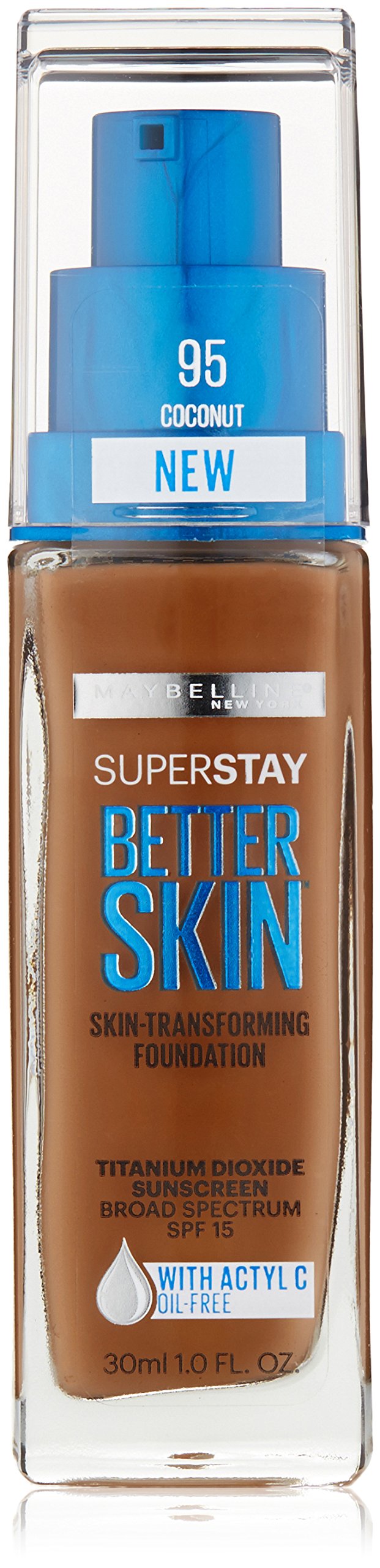 Maybelline New York Superstay Better Skin Foundation, Coconut, 1 Fluid Ounce