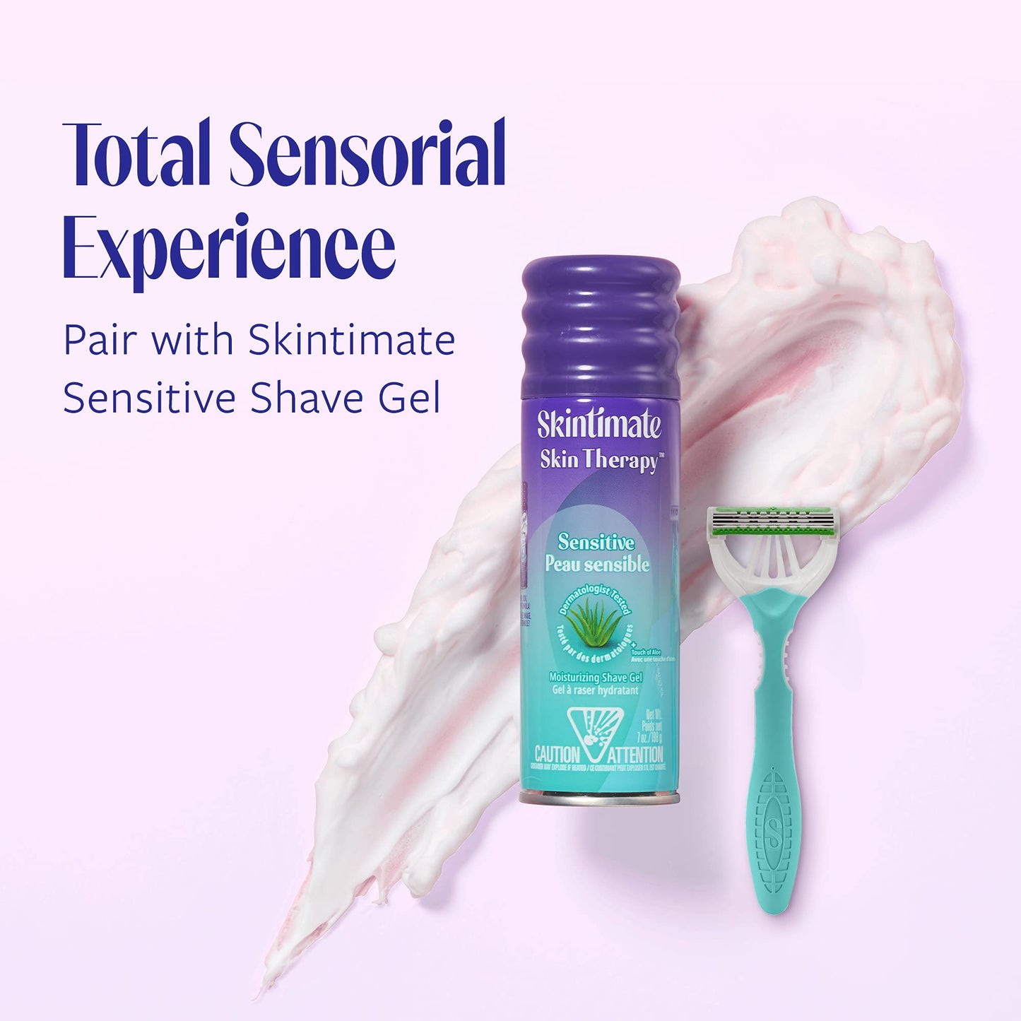 Skintimate 3 Blade Disposable Razor, Sensitive Skin, 4 Count (Pack of 3) - Packaging May Vary Beauty and Personal Care Skintimate