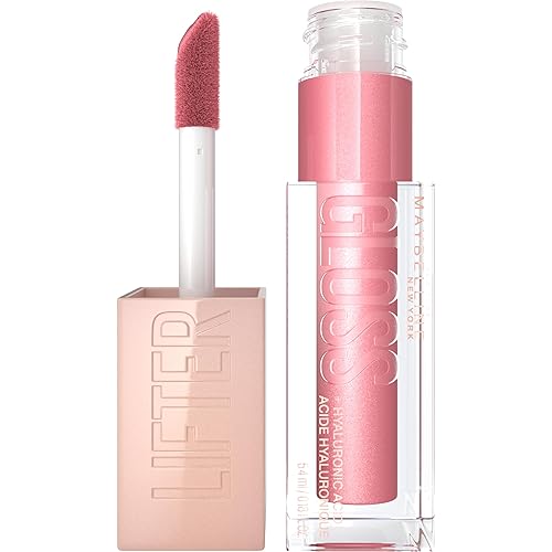 Maybelline Lifter Gloss, Hydrating Lip Gloss with Hyaluronic Acid, High Shine for Plumper Looking Lips, Brass, Pink Neutral, 0.18 Ounce Beauty & Personal Care MAYBELLINE