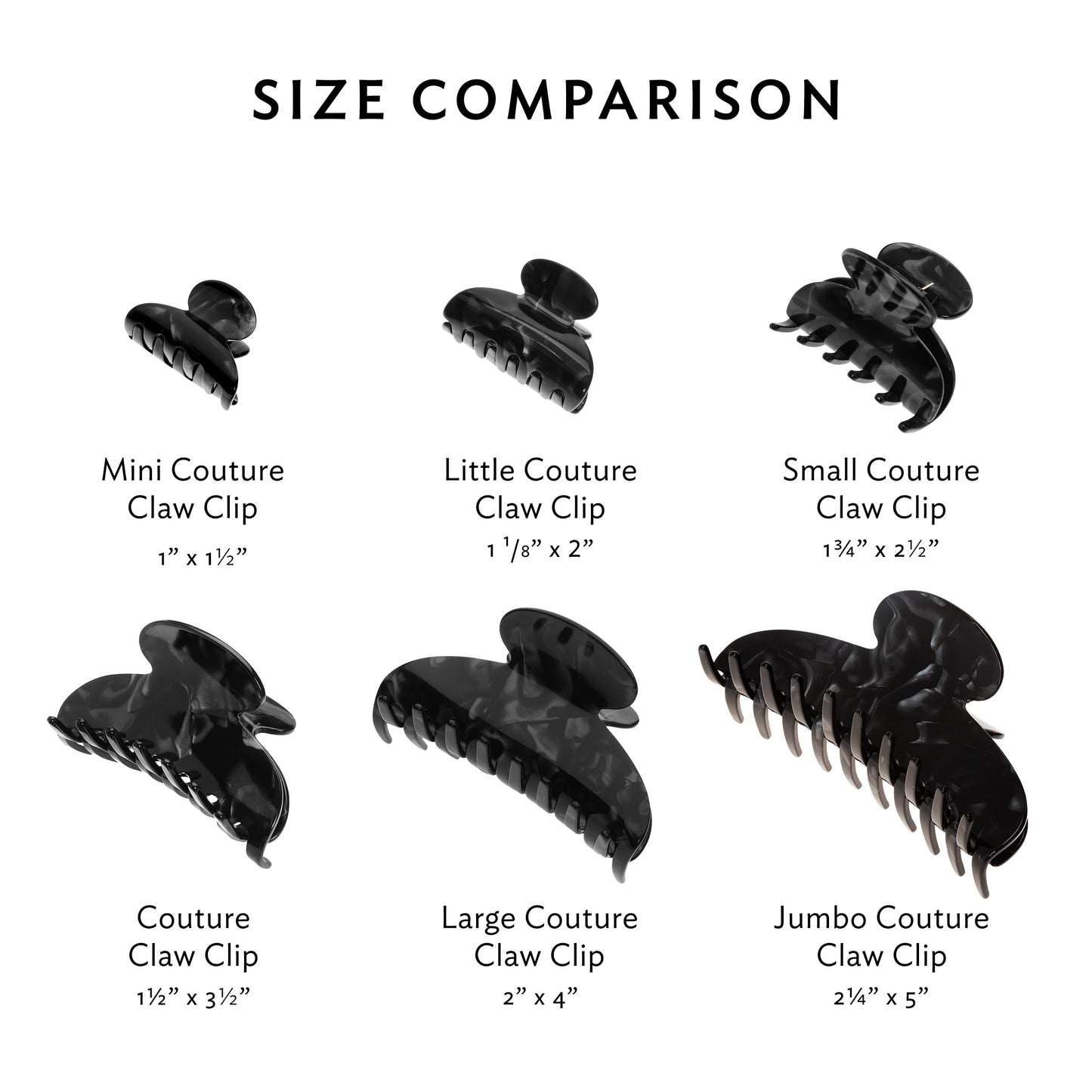 French Hair Clip for Thin or Short Hair, Mini Couture Claw Clip for Women, Strong No Slip Hold, Gentle Grip, Lightweight, Onyx Grey Faux Shell | Beauty & Personal Care France Luxe