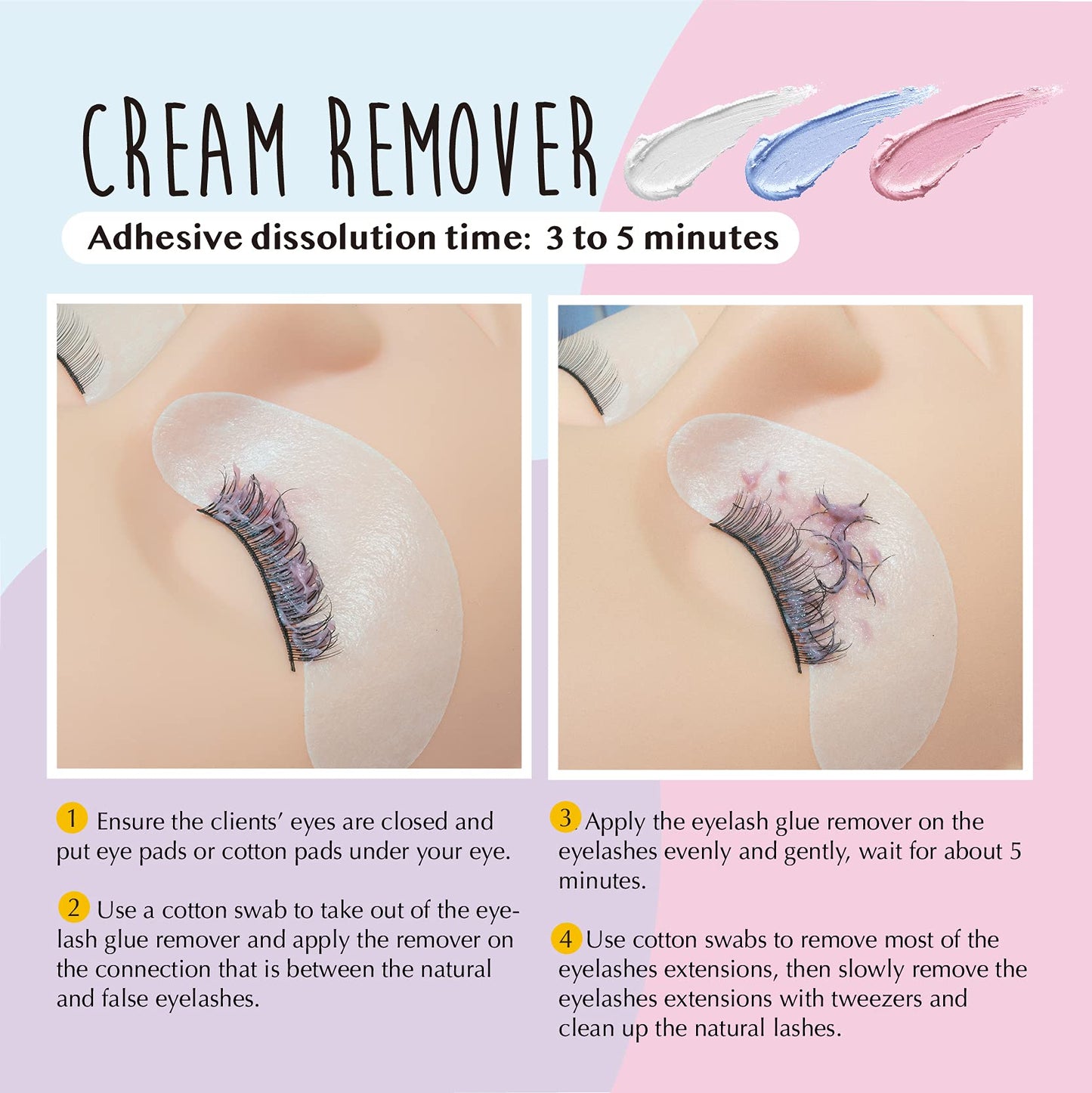 Lyon Lash Pro Gentle Eyelash Extension Cream Remover 15g 0.51fl. oz | Removes Lash Extension Glue Effectively| Low Irritation for Sensitive Skin | Beauty & Personal Care Lyon lash