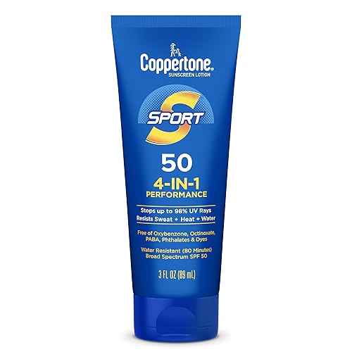 Coppertone SPORT Sunscreen Lotion Broad Spectrum SPF 50 (3 Fluid Ounce) (Packaging may vary) Beauty & Personal Care Coppertone