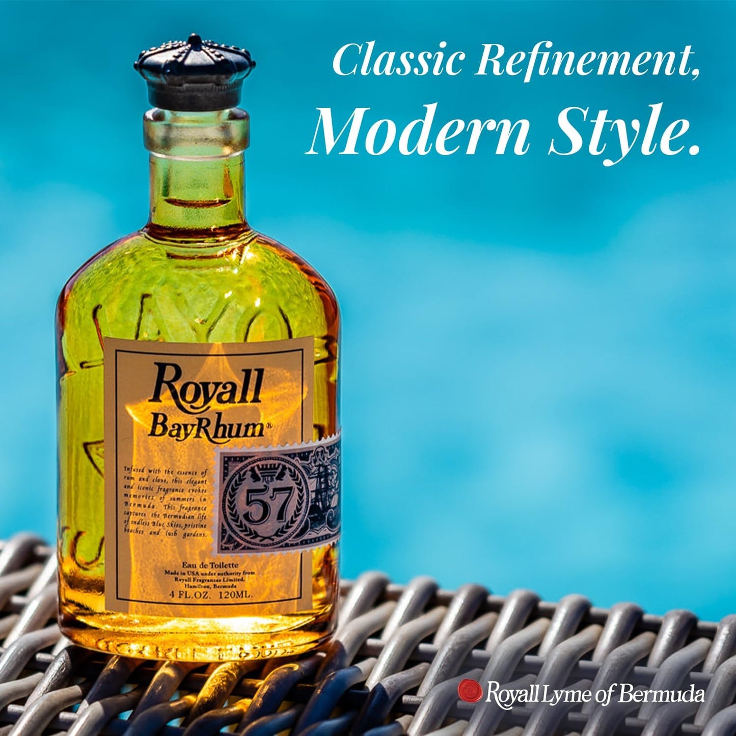 ROYALL BAYRHUM '57, Men's Heritage Eau de Toilette, Classic Bay Rum Fragrance - 4 Fl oz Spray Beauty & Personal Care ROYALL LYME