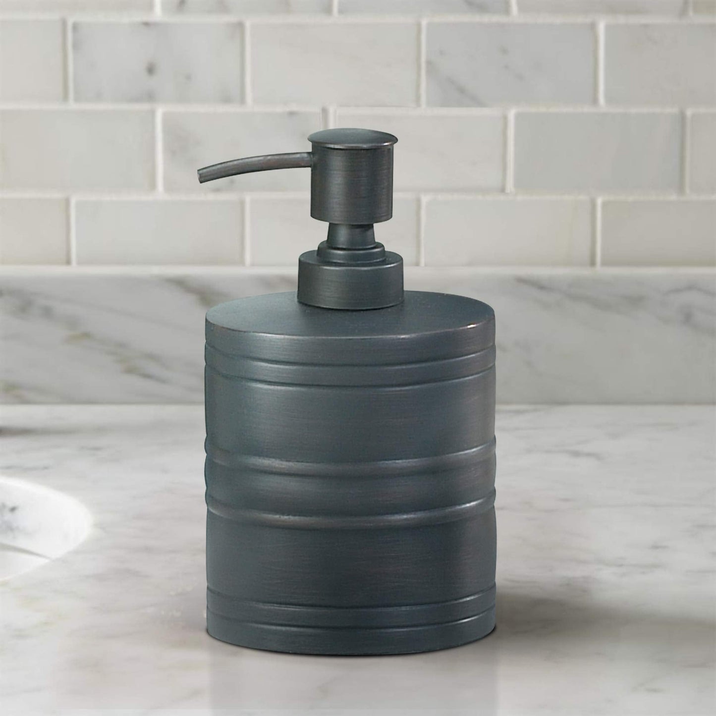 nu steel Lotion Bogart Metal Tall Pump, Liquid Soap Dispenser Holds 8 Oz. for Bathroom, Kitchen Sink, Vanity, Oil Rubbed Bronze (BG6H) Beauty and Personal Care nu steel