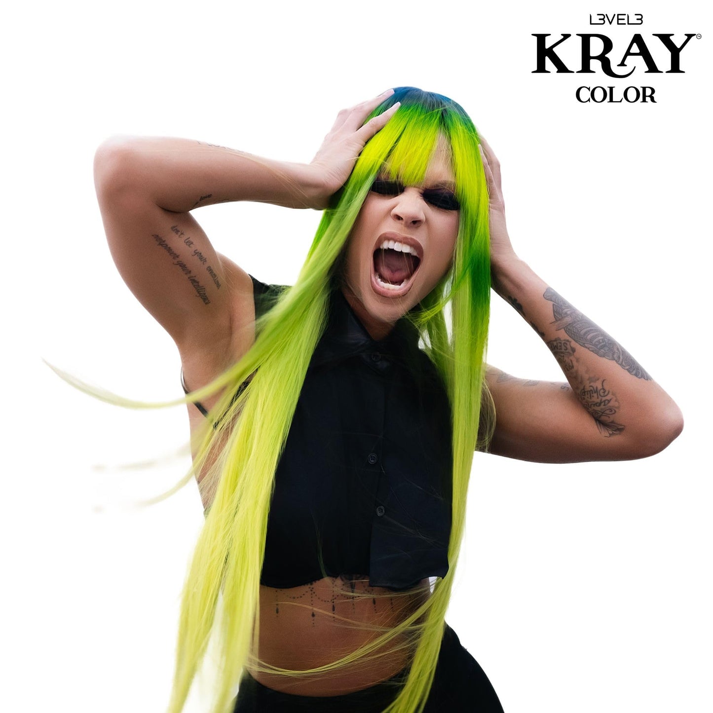 L3 - Level 3 Kray Semi Permanent Hair Color - Semi Permanent Hair Dye with Aloe Vera - Green Beauty & Personal Care L3