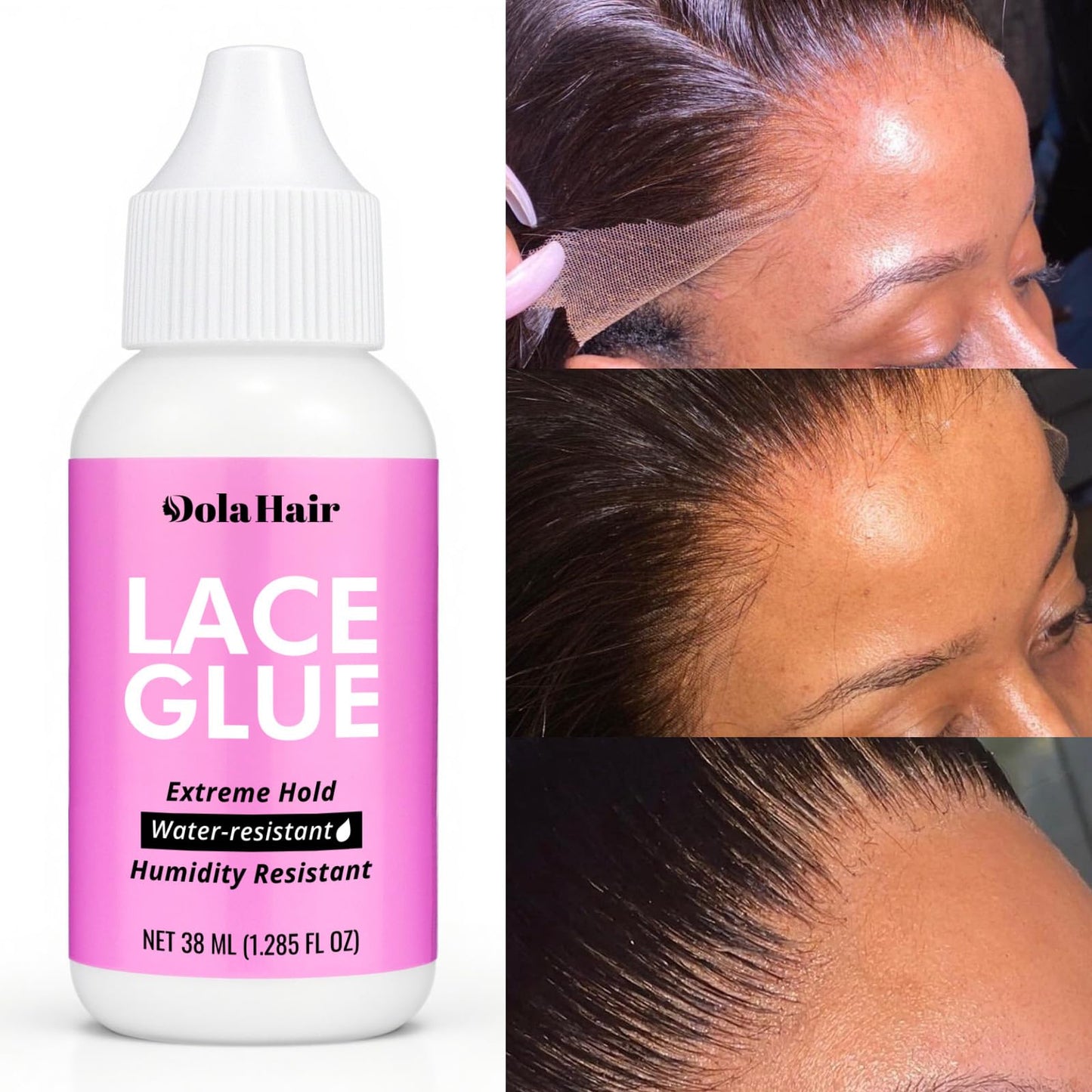 Dolahair Extreme Hold Lace Glue for Wigs, Waterproof, Invisible Bonding, 1.285 Ounce Beauty and Personal Care Dolahair