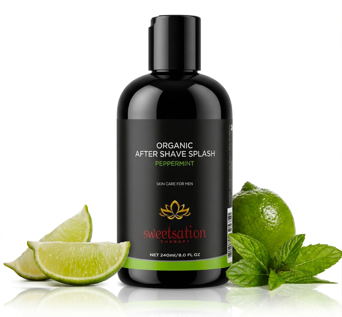 Sweetsation Therapy Organic After Shave Minty Splash, 8oz. Soothing, Calming, Refreshing Mint Water. All Natural. Beauty and Personal Care Sweetsation Therapy