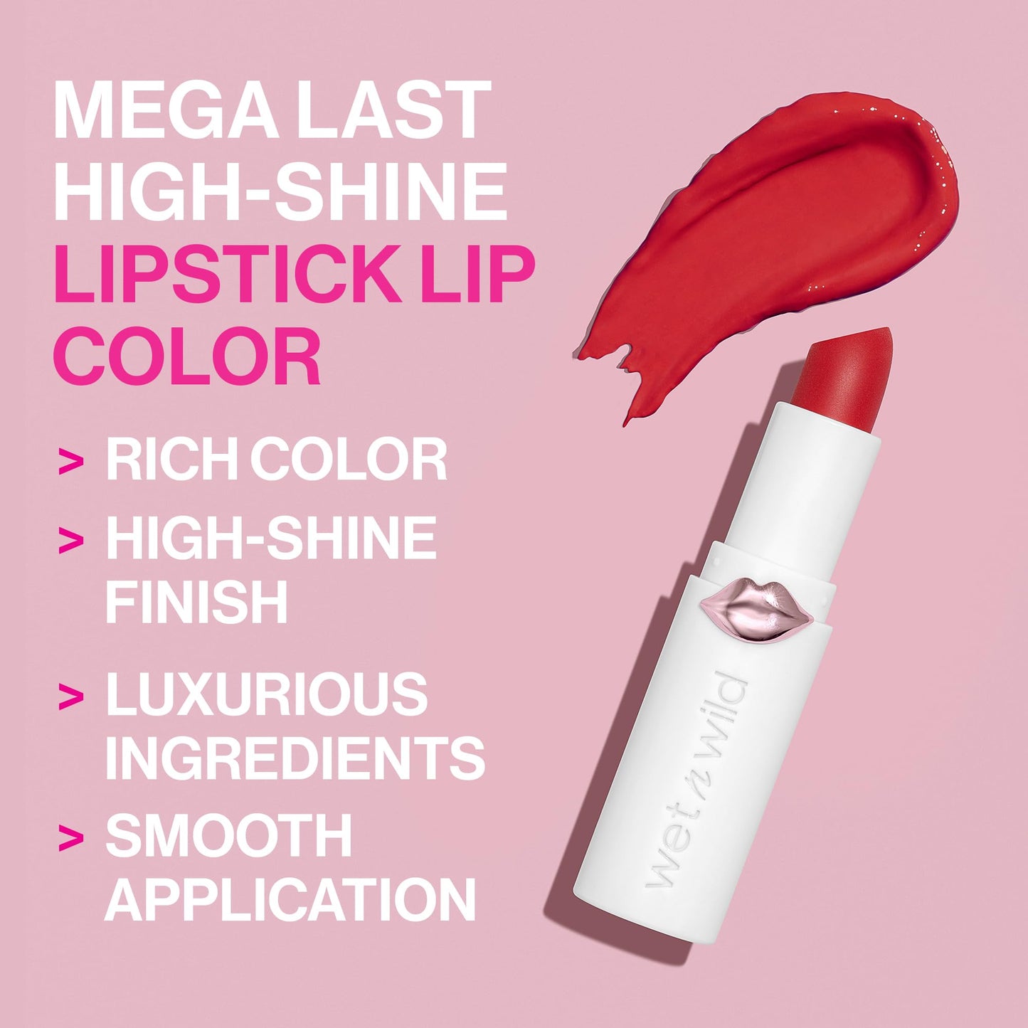 wet n wild Mega Last High-Shine Lipstick Lip Color, Infused with Seed Oils For a Nourishing High-Shine, Buildable & Blendable Creamy Color Beauty & Personal Care wet n wild