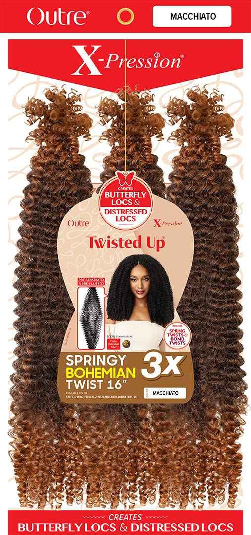 Outre Xpression Twisted Up Springy Bohemian Twist 3X 16 (MACCHIATO)